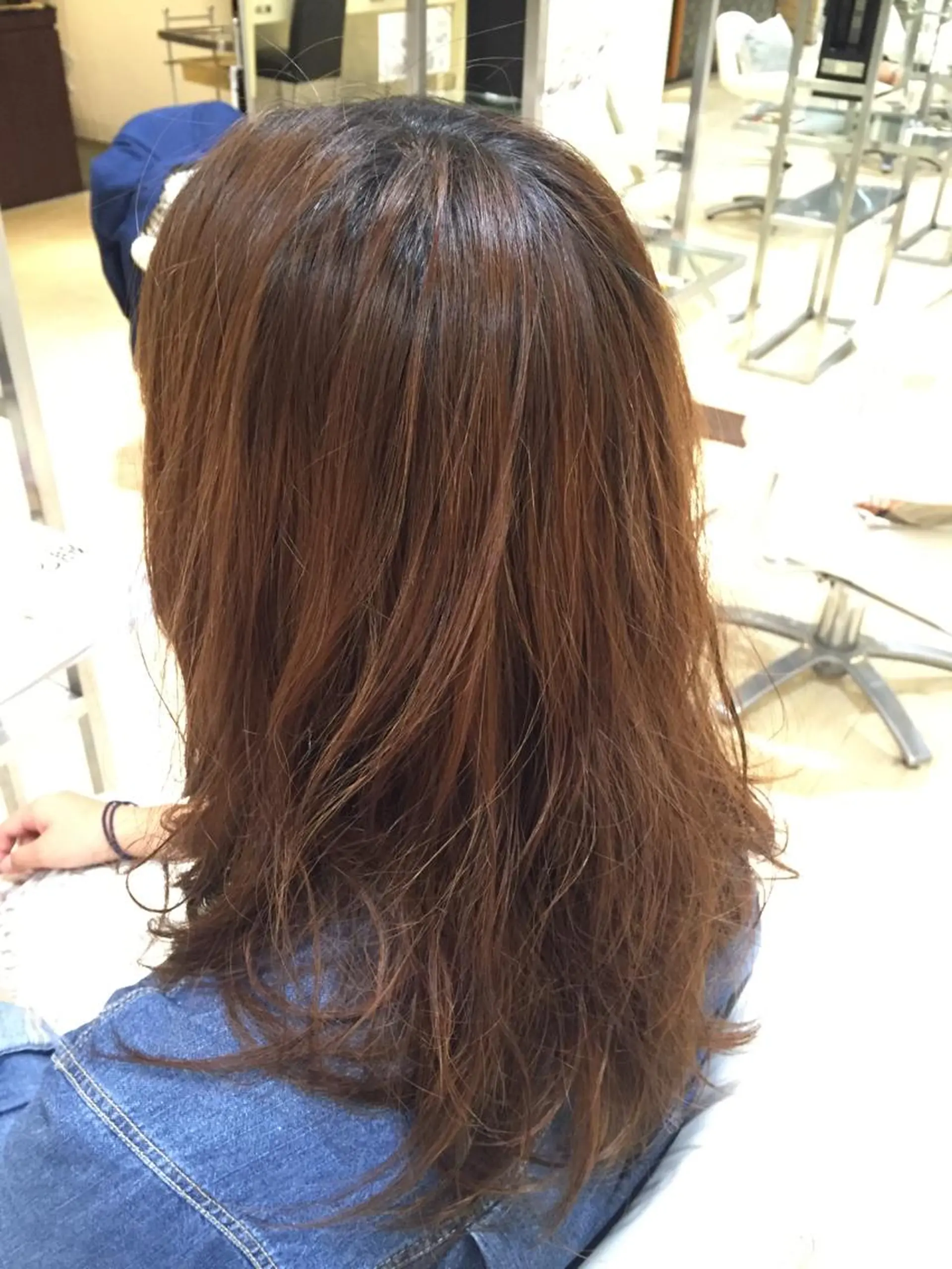 セミロング ロング パーマ セミロングパーマ デジタルパーマ 足立 小百合のヘアスタイル