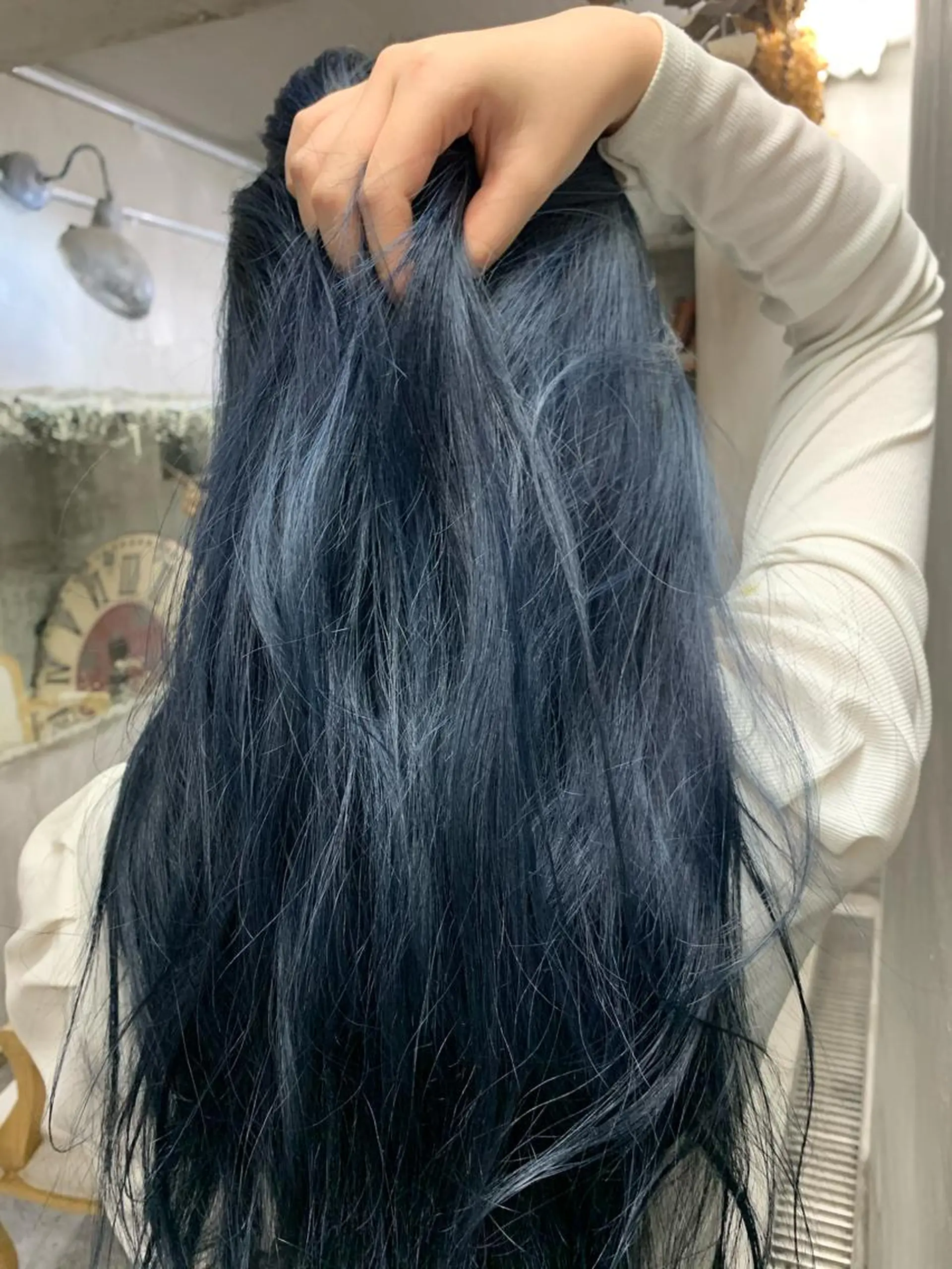 ロング カラー 透明感カラー ネイビーカラー 似合わせカラー🫶 小川千波のヘアスタイル