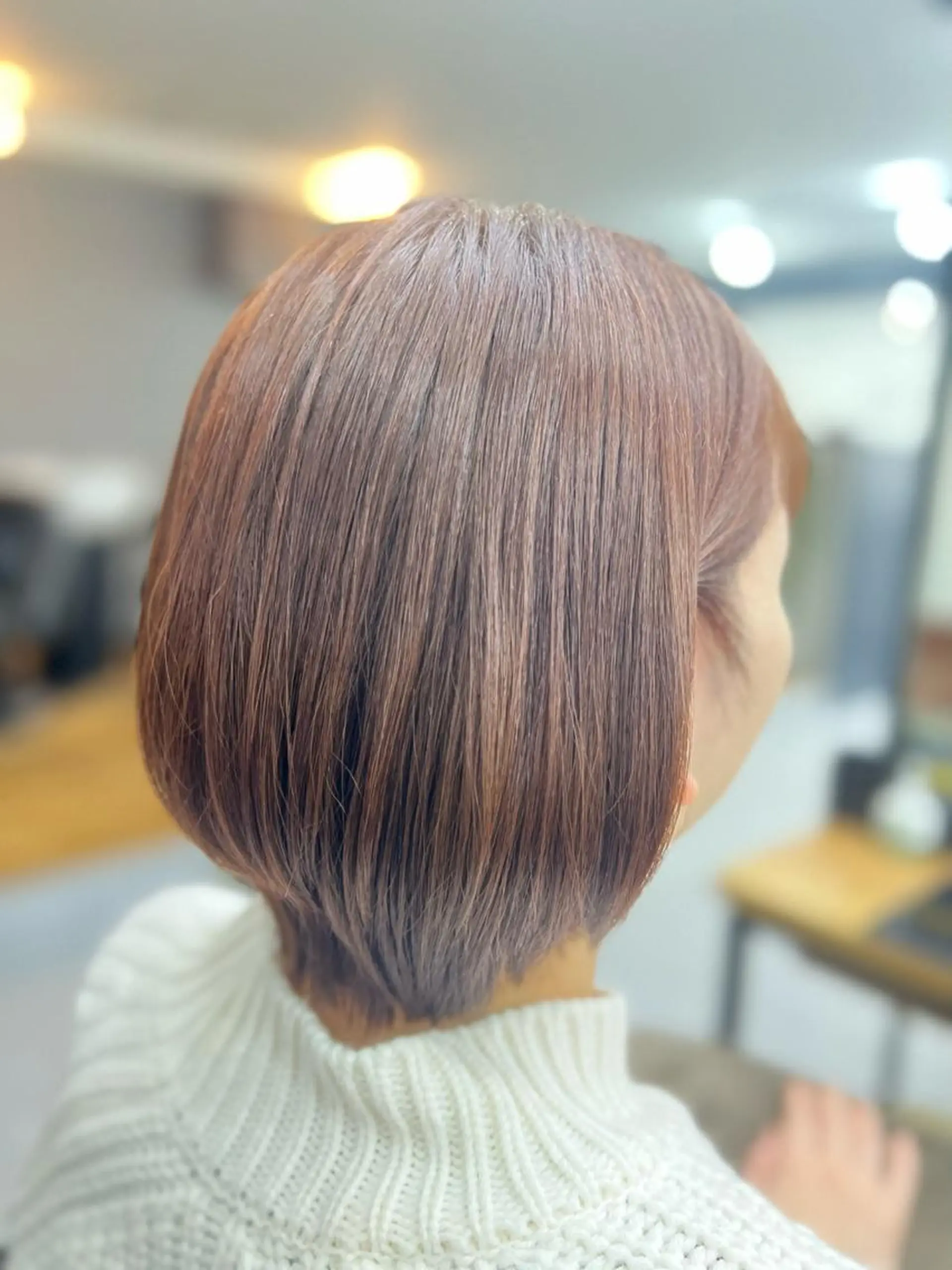 ショート カラー ベージュカラー ピンクカラー ピンクベージュ THE PARK キシオカのヘアスタイル