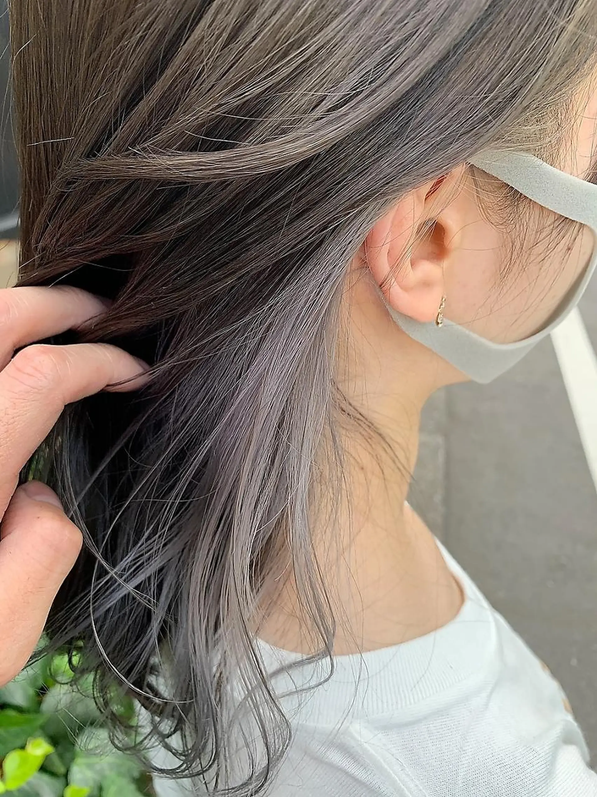 ミディアム カラー ブリーチ ケアブリーチ イヤリングカラー インナーカラー ヘアカラー パルーザ代表👑 YUYAのヘアスタイル