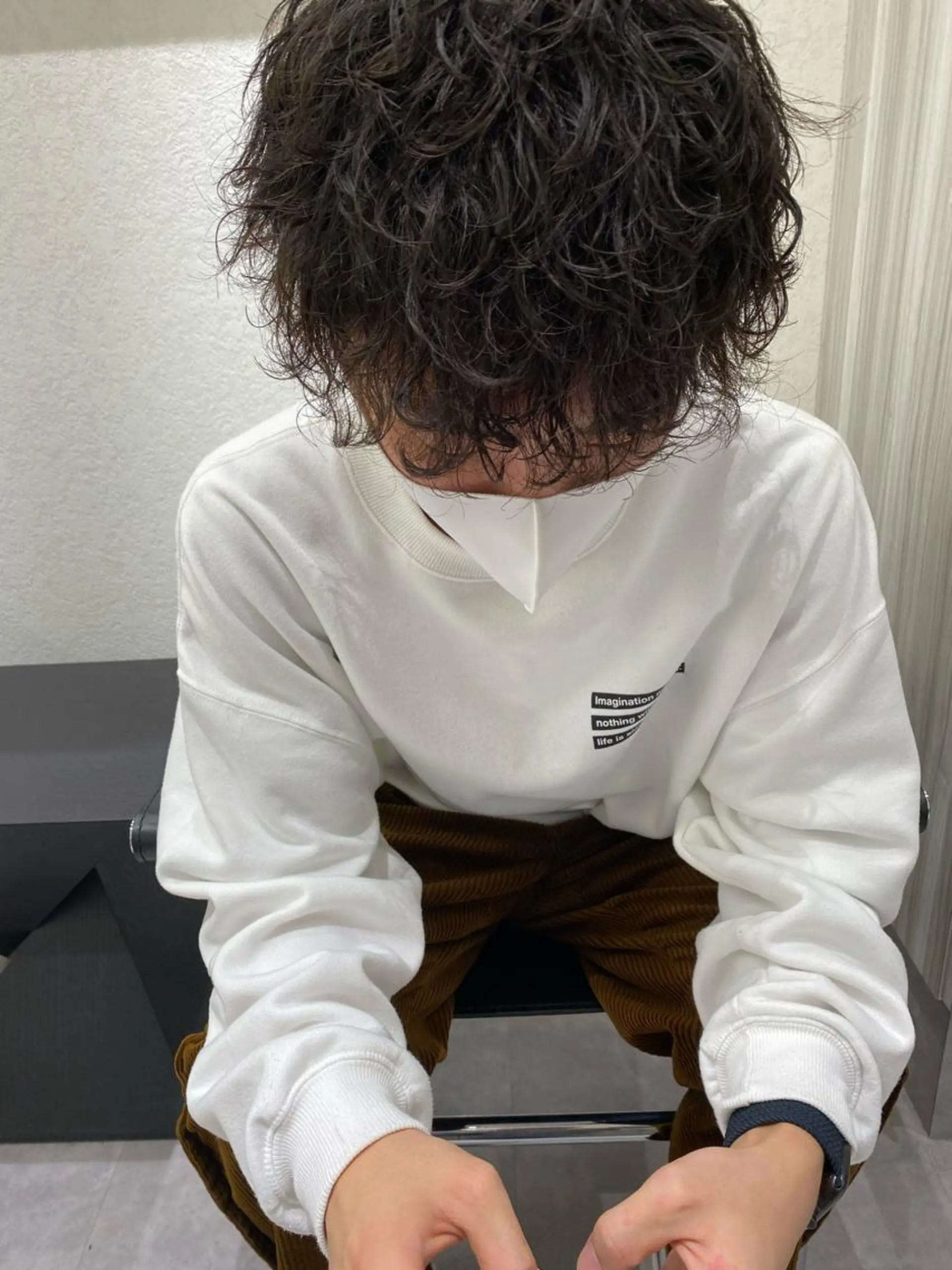 ショート パーマ メンズ ムトウセイマ/ 縮毛矯正/ブリーチのヘアスタイル