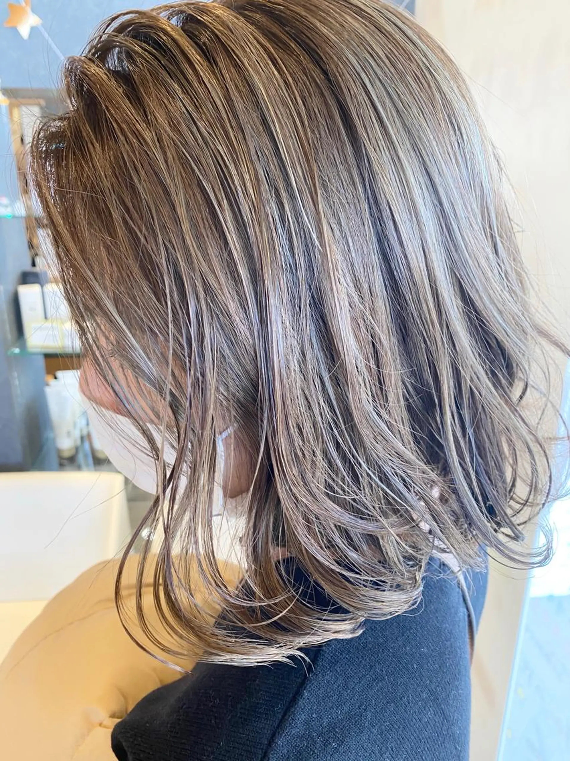 ミディアム カラー Gain池下 レディースのヘアスタイル