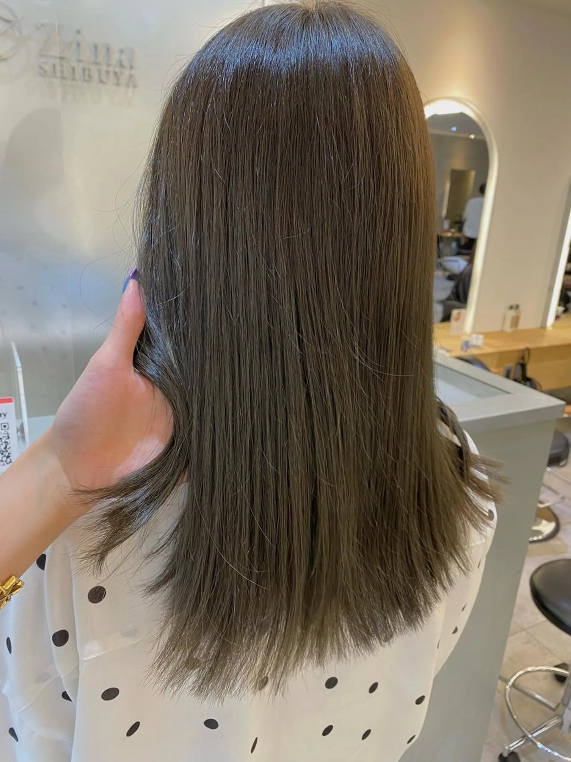 ミディアム カラー カット ヘアカラー 中村 かおりのヘアスタイル