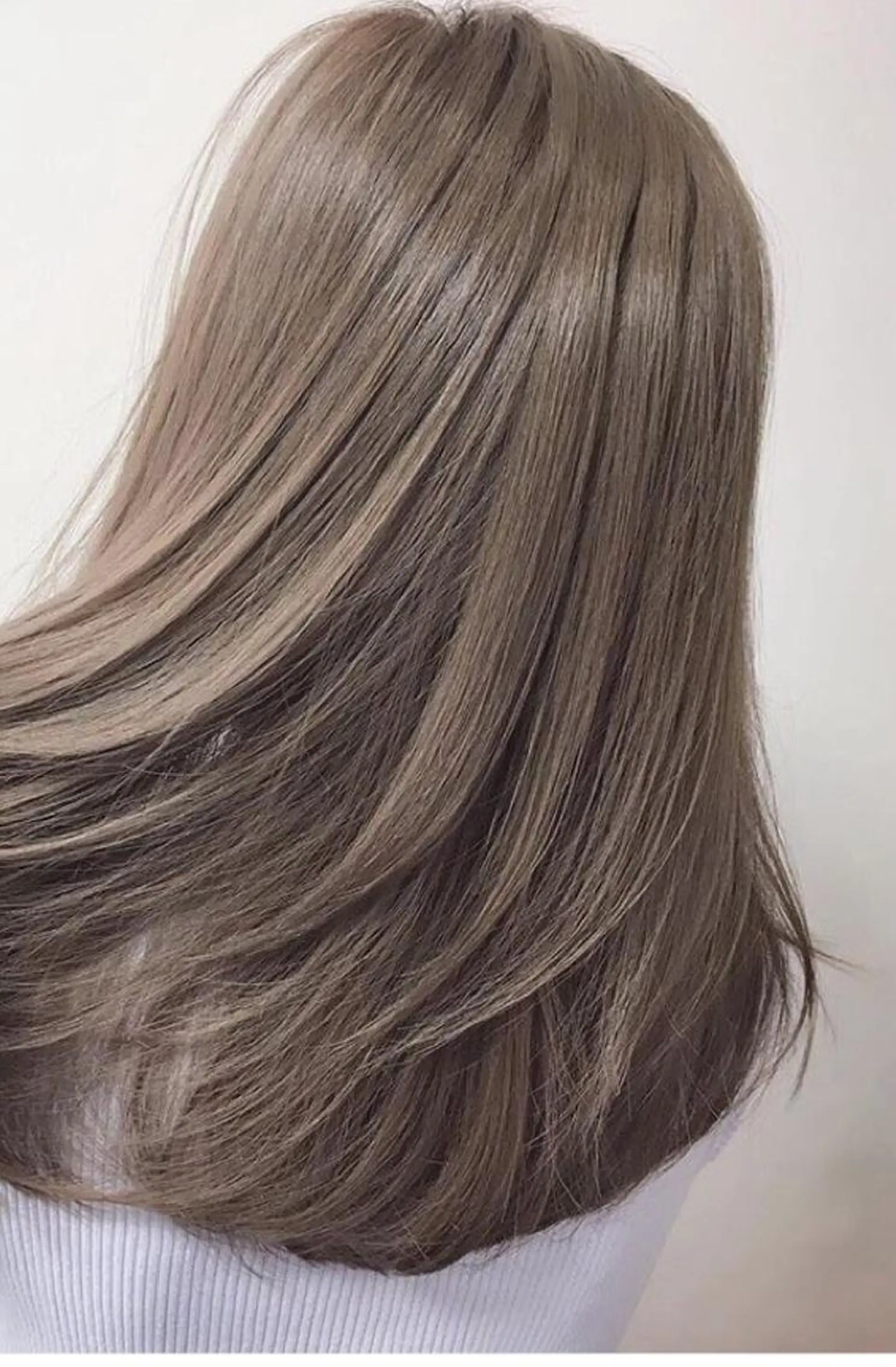 セミロング カラー パーマ チビ編み込みエクステ シールEXどぅ〜すのヘアスタイル