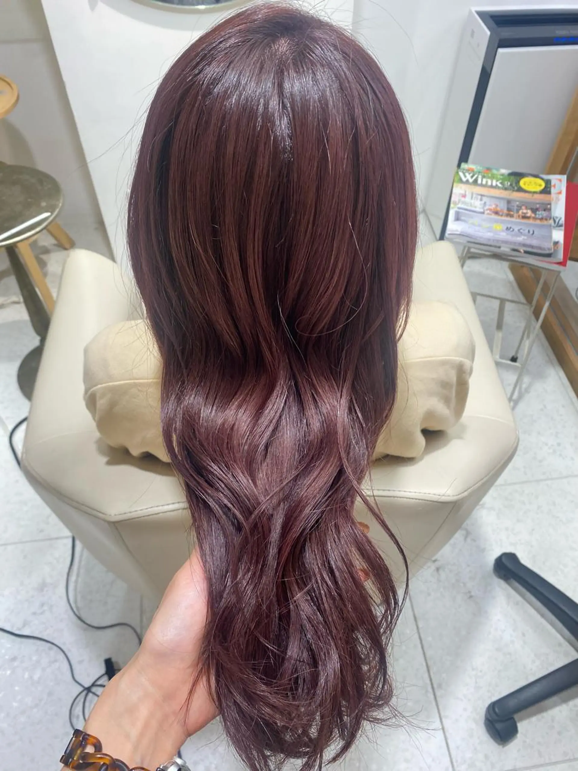 ロング カラー カット ヘアカラー トリートメント 安永 涼のヘアスタイル