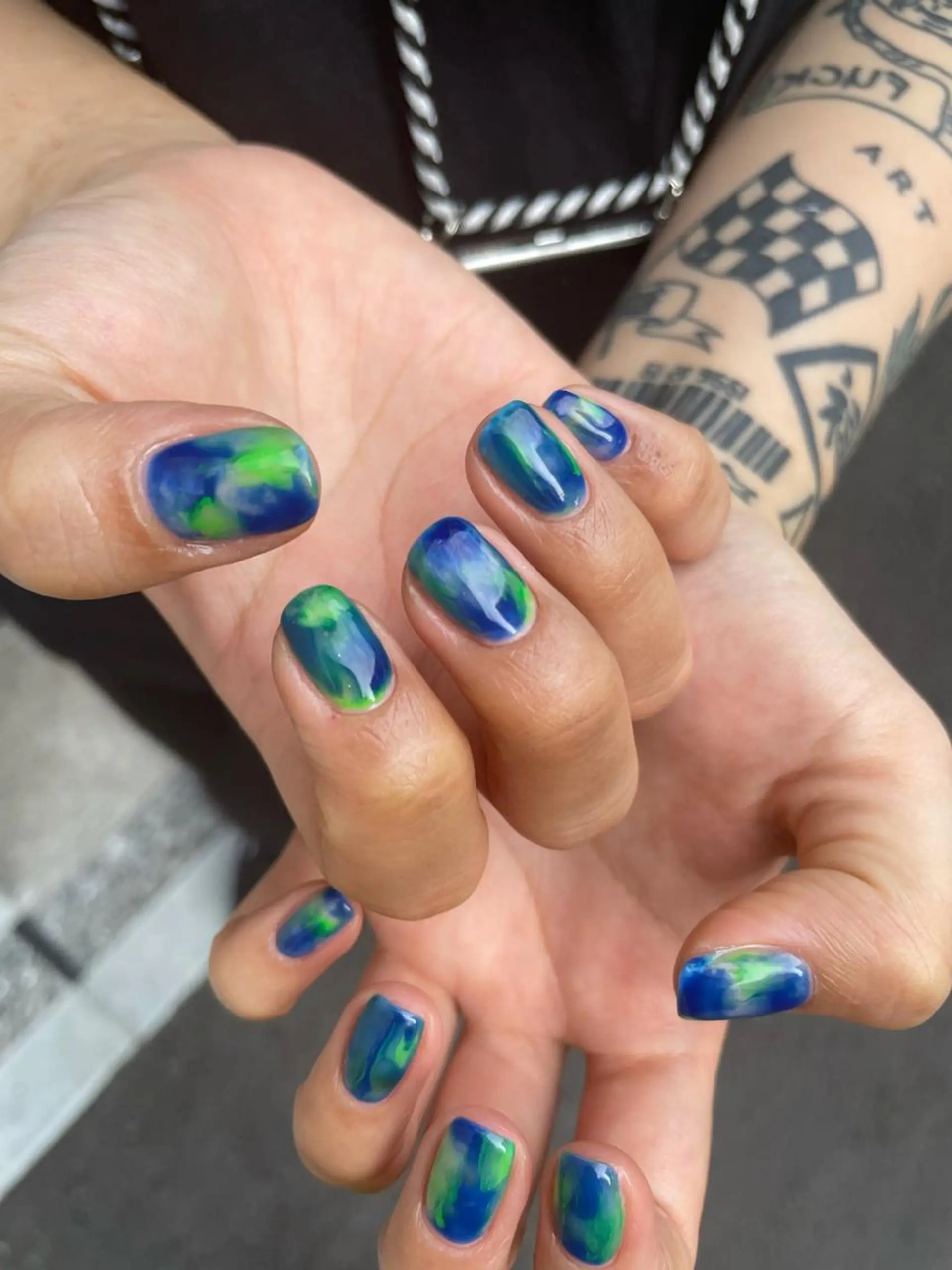 ネイル アニマル柄 アートネイル フレンチネイル ガラスフレンチ 氷ネイル・うるうるネイル MH_ Nailのネイルデザイン