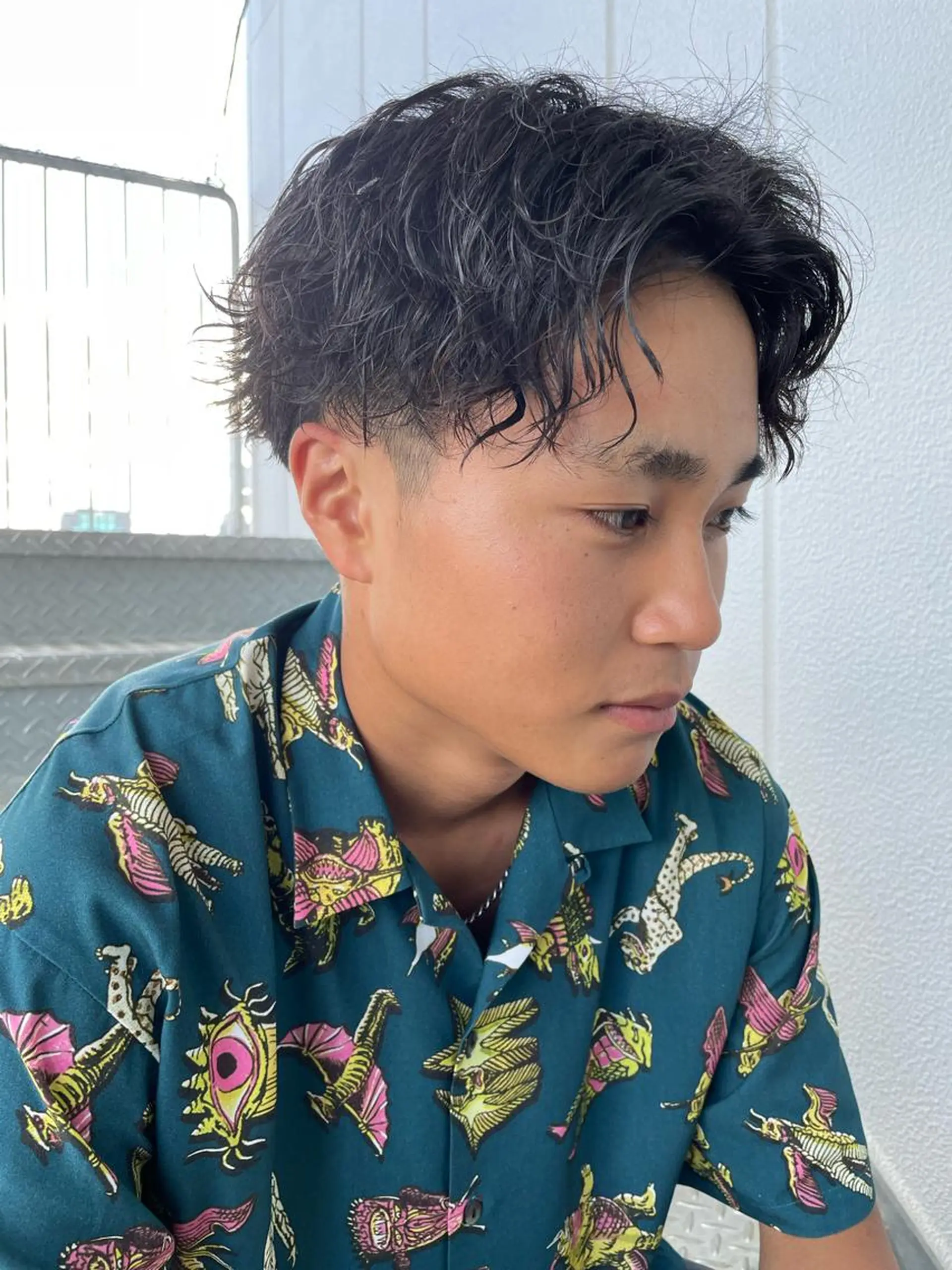 パーマ メンズ カット パーマ トリートメント 島本 燎のヘアスタイル