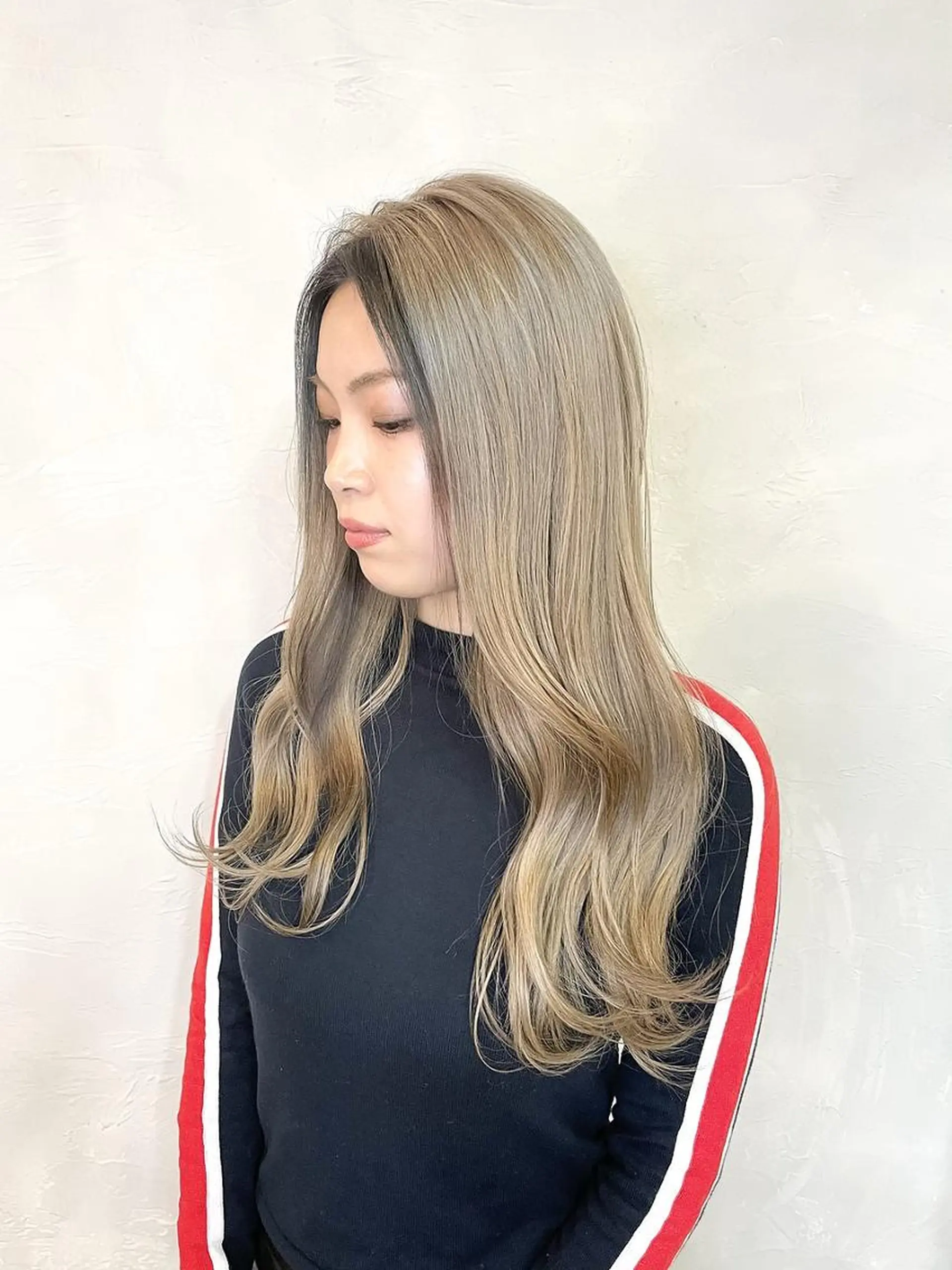 ロング カラー ミストバング  フェイスフレーミング ANGELICA LABO 梅田店のヘアスタイル