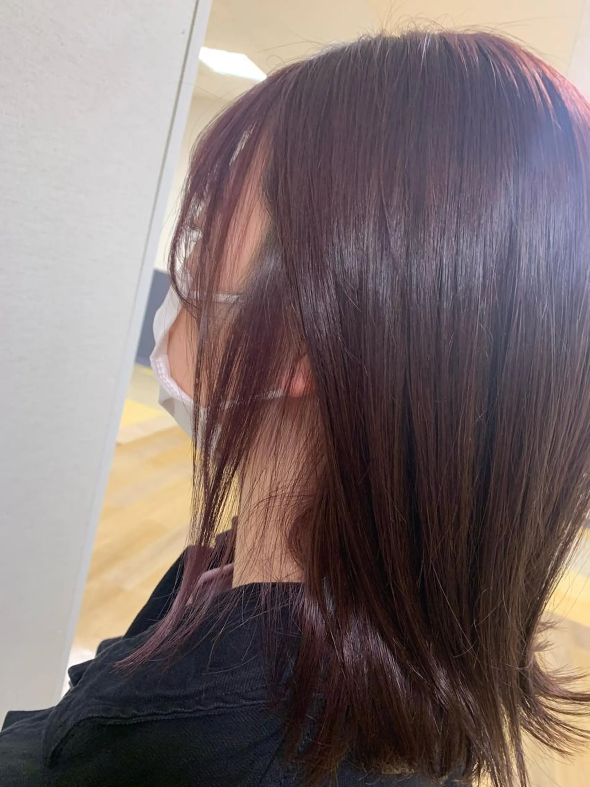 ミディアム カラー ブラウンカラー ピンクカラー ピンクパープル ピンクブラウン パープルカラー 高橋友里亜 /フリーランスのヘアスタイル