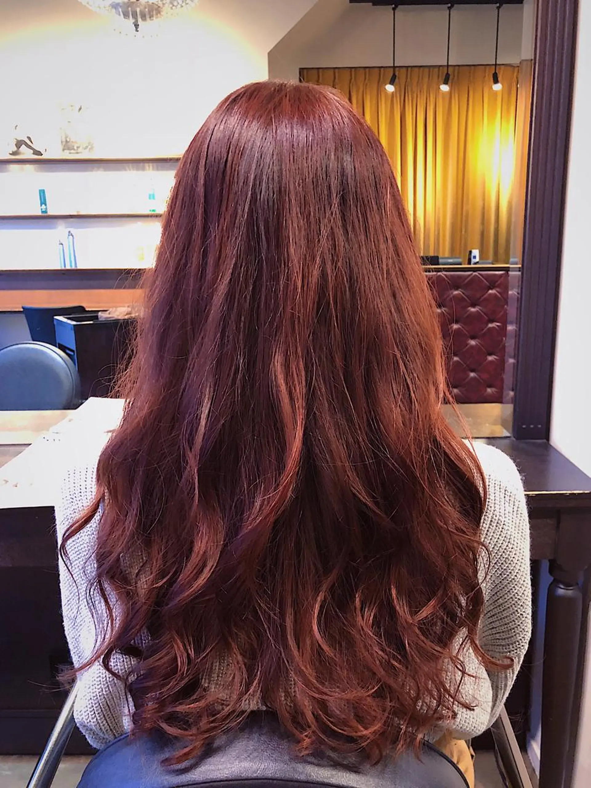 ロング パーマ ヘアアレンジ ピンクブラウン デジタルパーマ 遠藤悠大/メンズ縮毛 /メンズカットのヘアスタイル