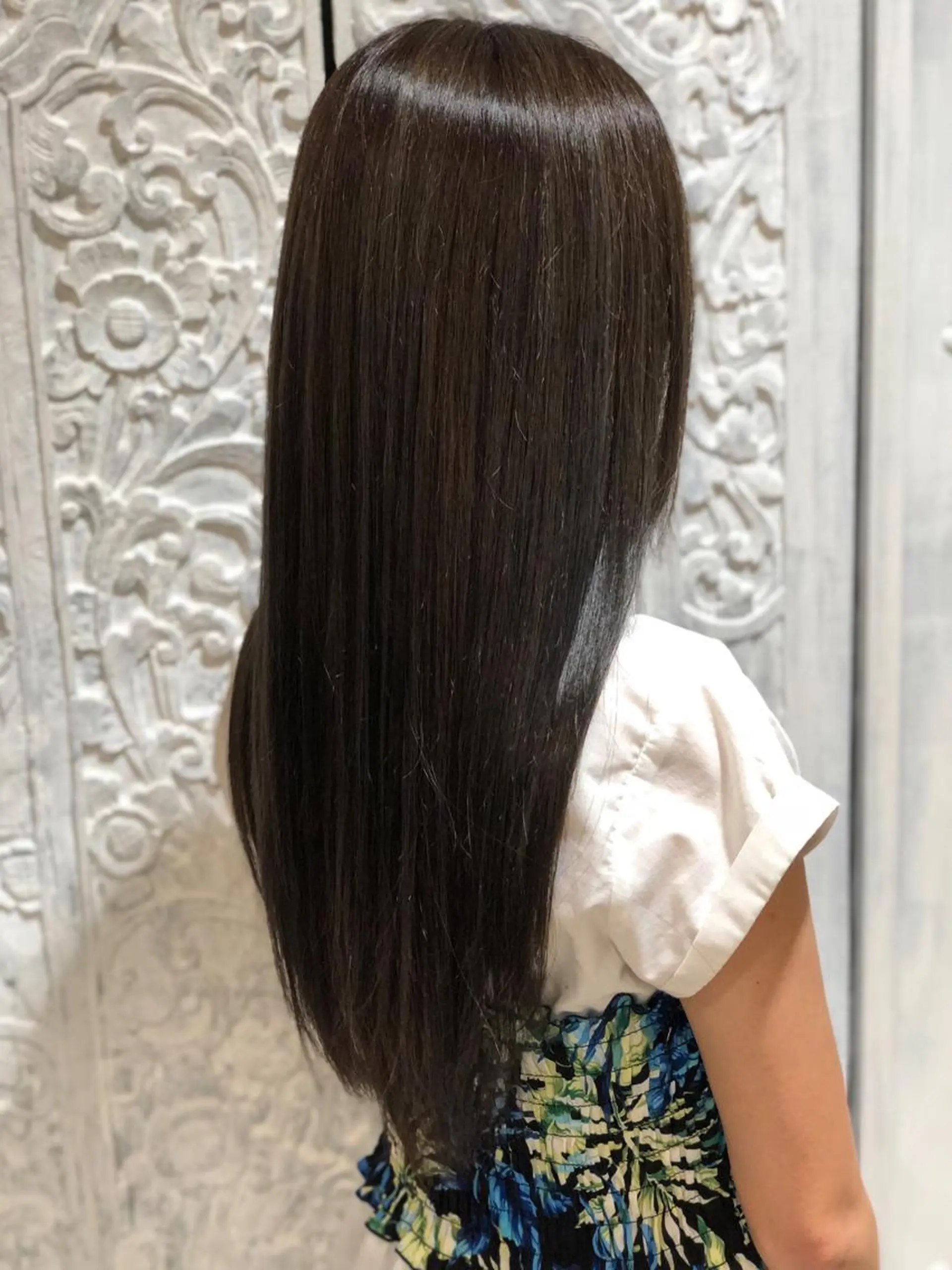 ロング 髪質改善 縮毛矯正 トリートメント 長津 健一郎のヘアスタイル