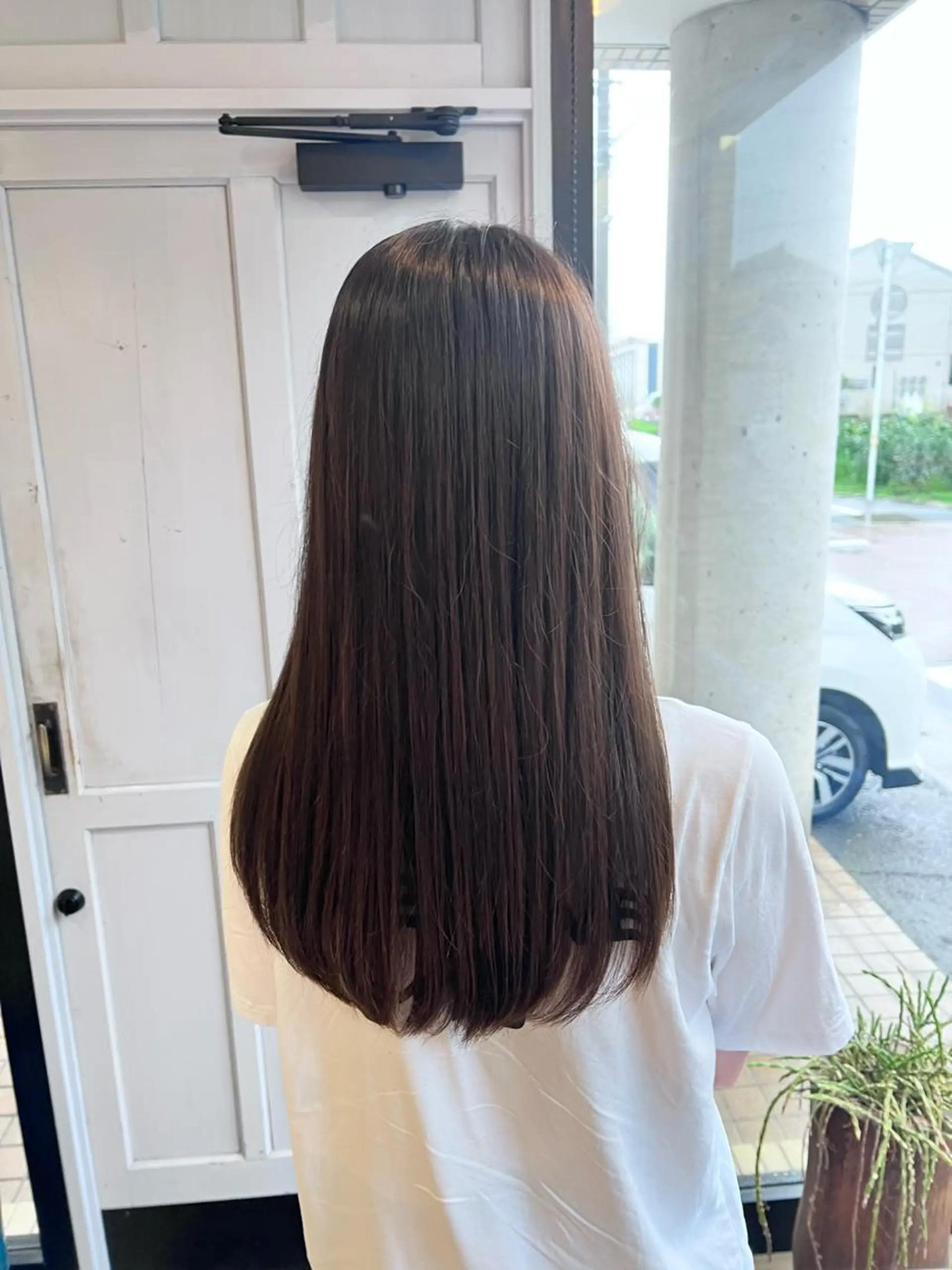 ロング カラー ヘアカラー トリートメント ツキダテ ユイのヘアスタイル