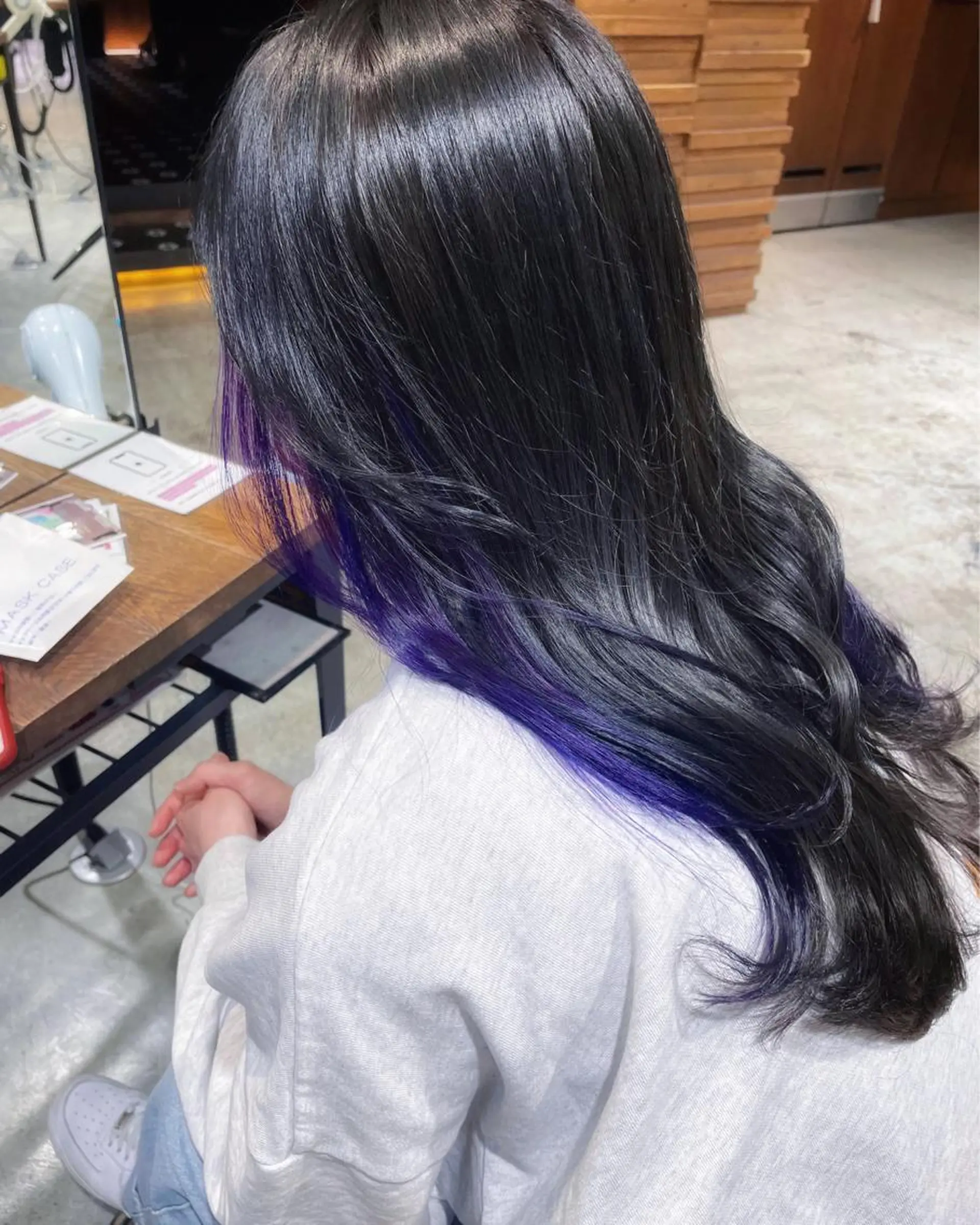 ロング カラー ヘアカラー トリートメント のり🐼顔まわり/ 韓国/レイヤーカットのヘアスタイル