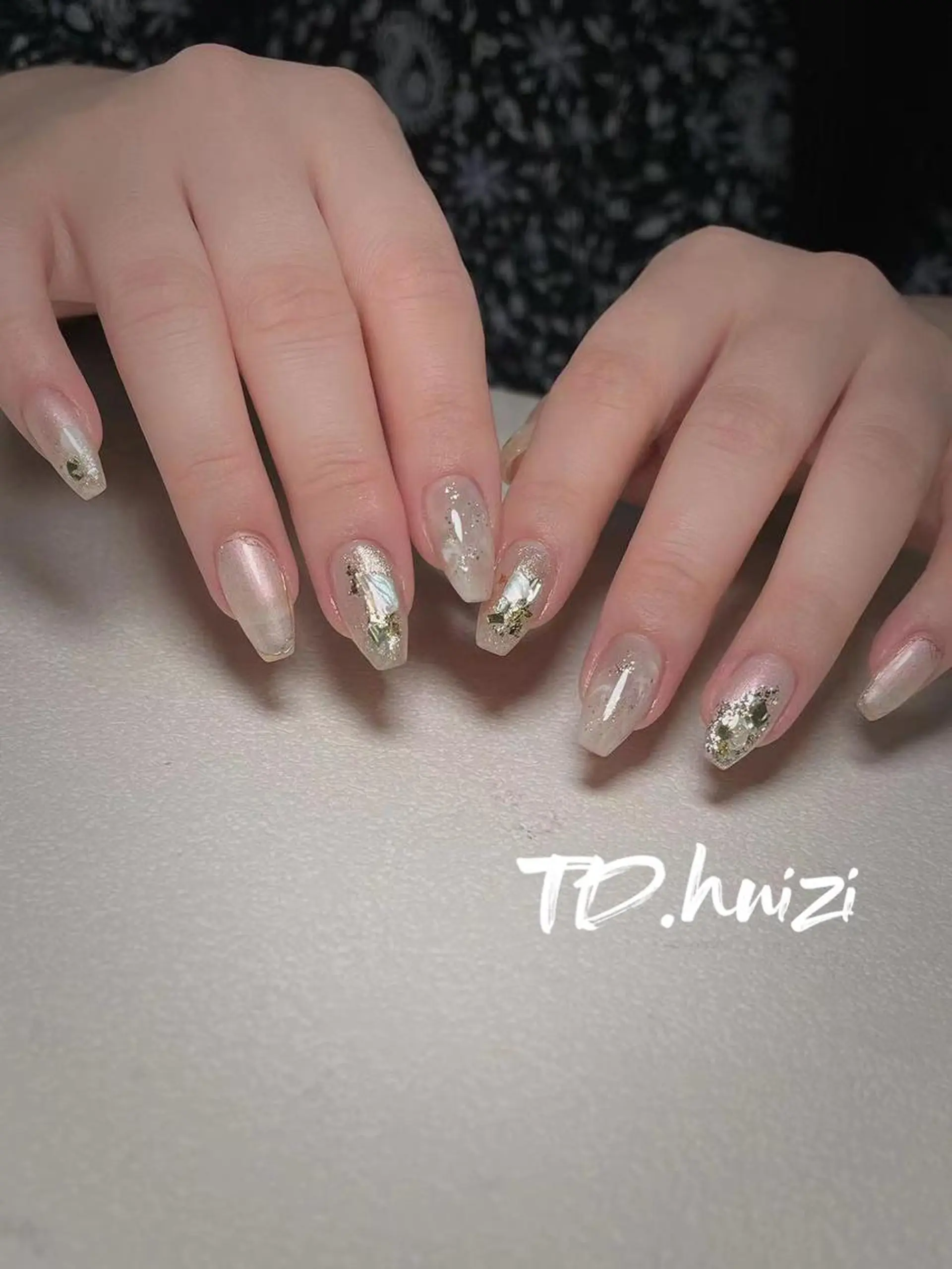 セミロング めぐみのネイルサロン スタッフ練習のネイルデザイン