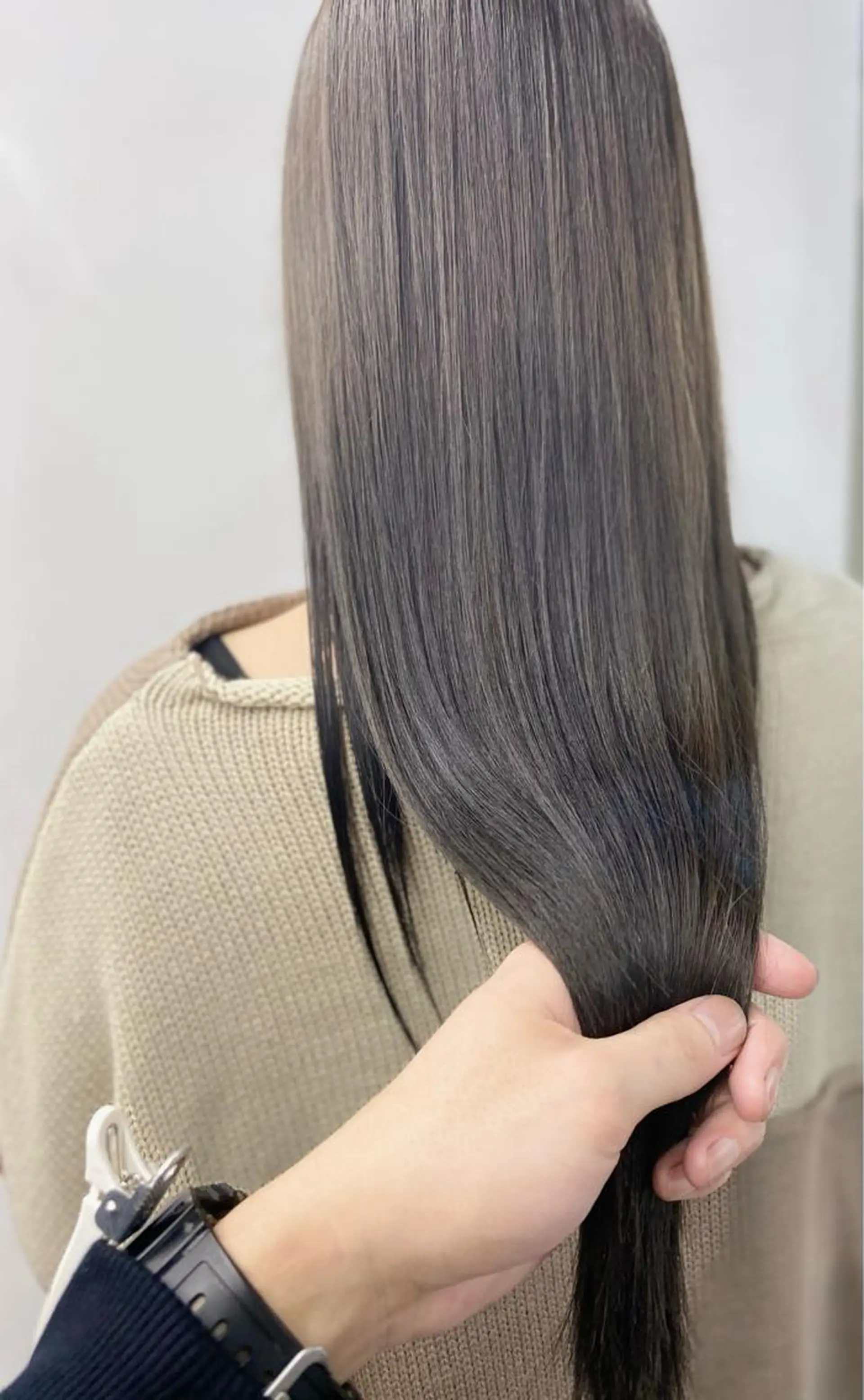 ロング カラー グレージュ opus 店長大和 レイヤー/赤み消しのヘアスタイル