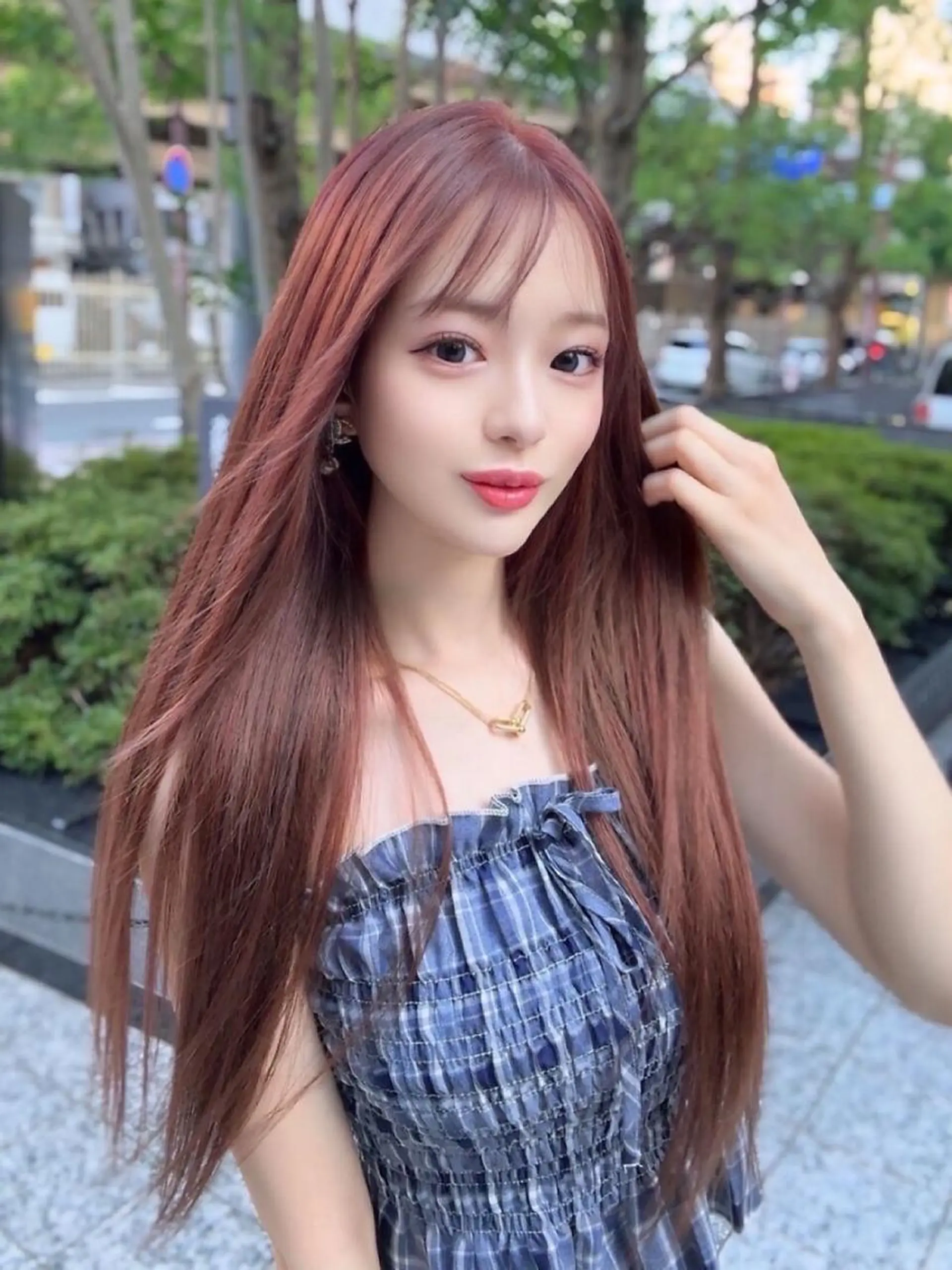 ロング カラー ヘアアレンジ シールエクステ バレイヤージュ ブリーチ ケアブリーチ ダブルカラー LIP 大阪本店 エクステ 堀谷和孝のヘアスタイル