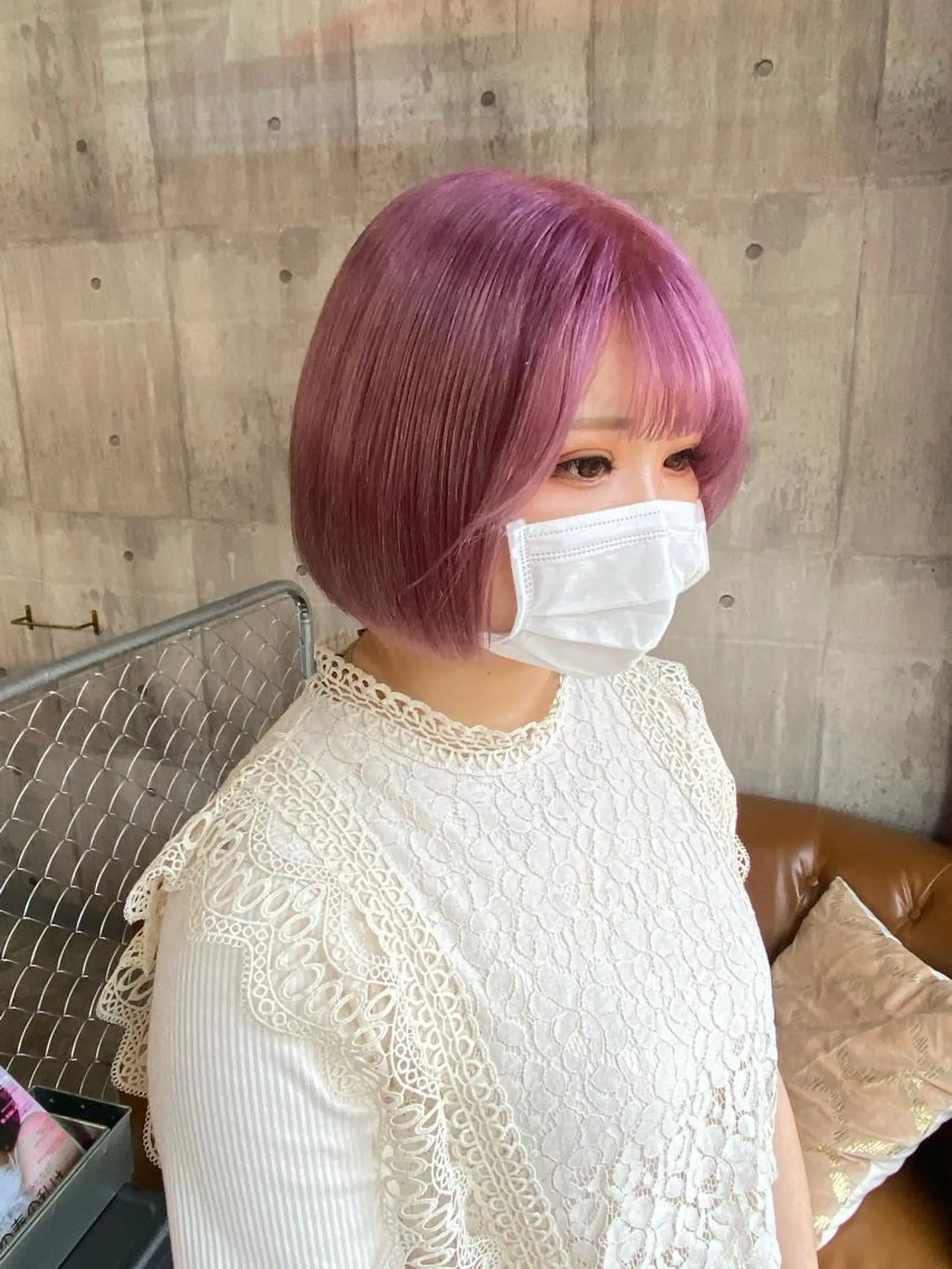 ミディアム カラー ピンクカラー SHURI❤️‍🔥 中/韓mix ♡のヘアスタイル