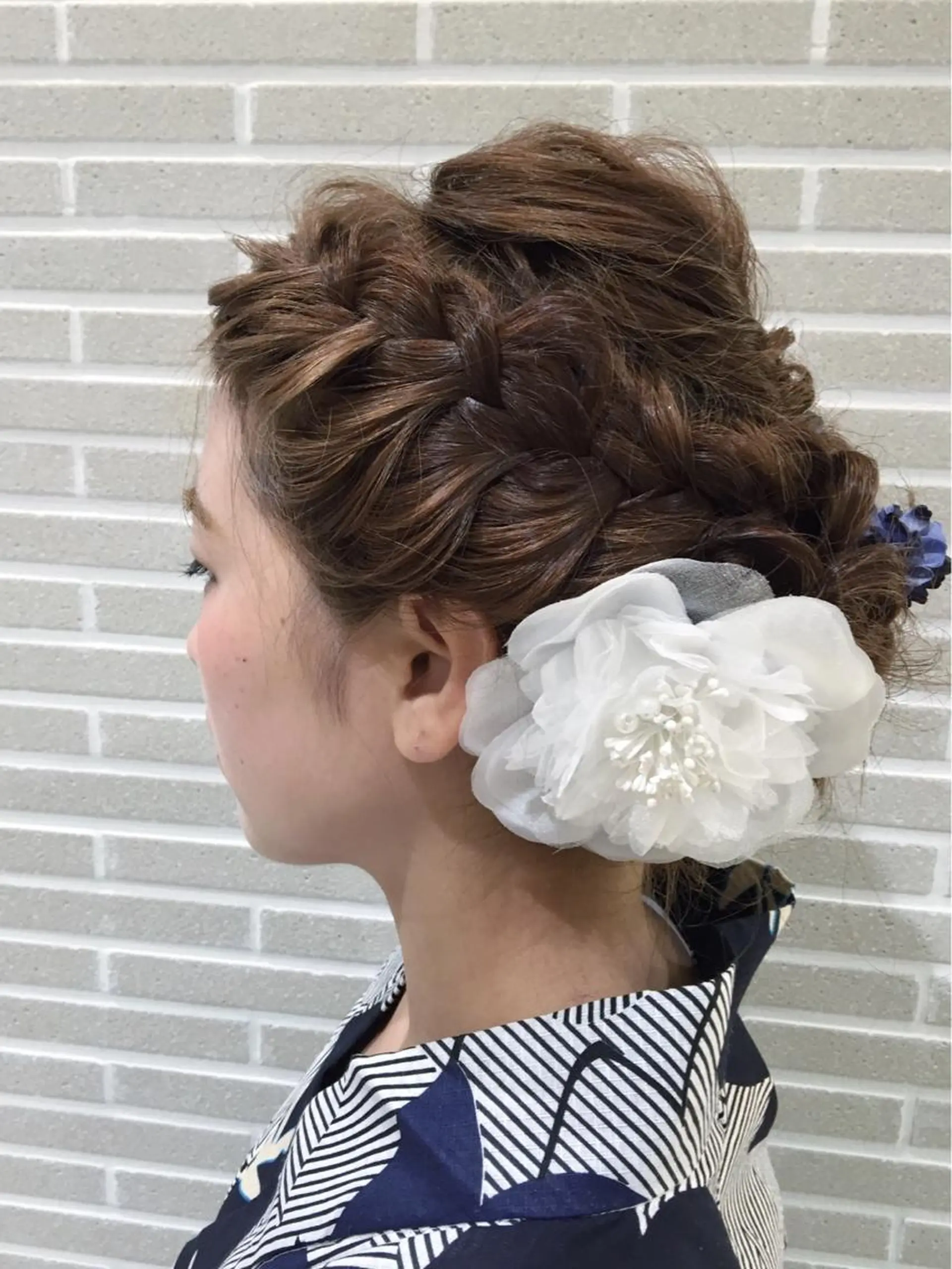 ロング ヘアアレンジ 浴衣 ヘアセット 山北 咲子のヘアスタイル