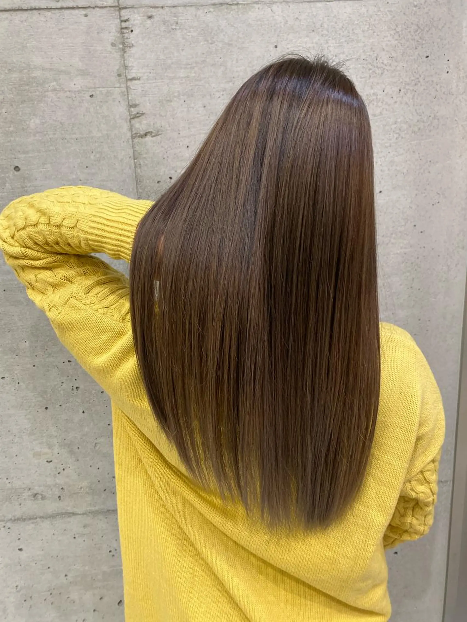 ロング カラー ヘアカラー トリートメント 大栗 佑也  髪質改善のヘアスタイル