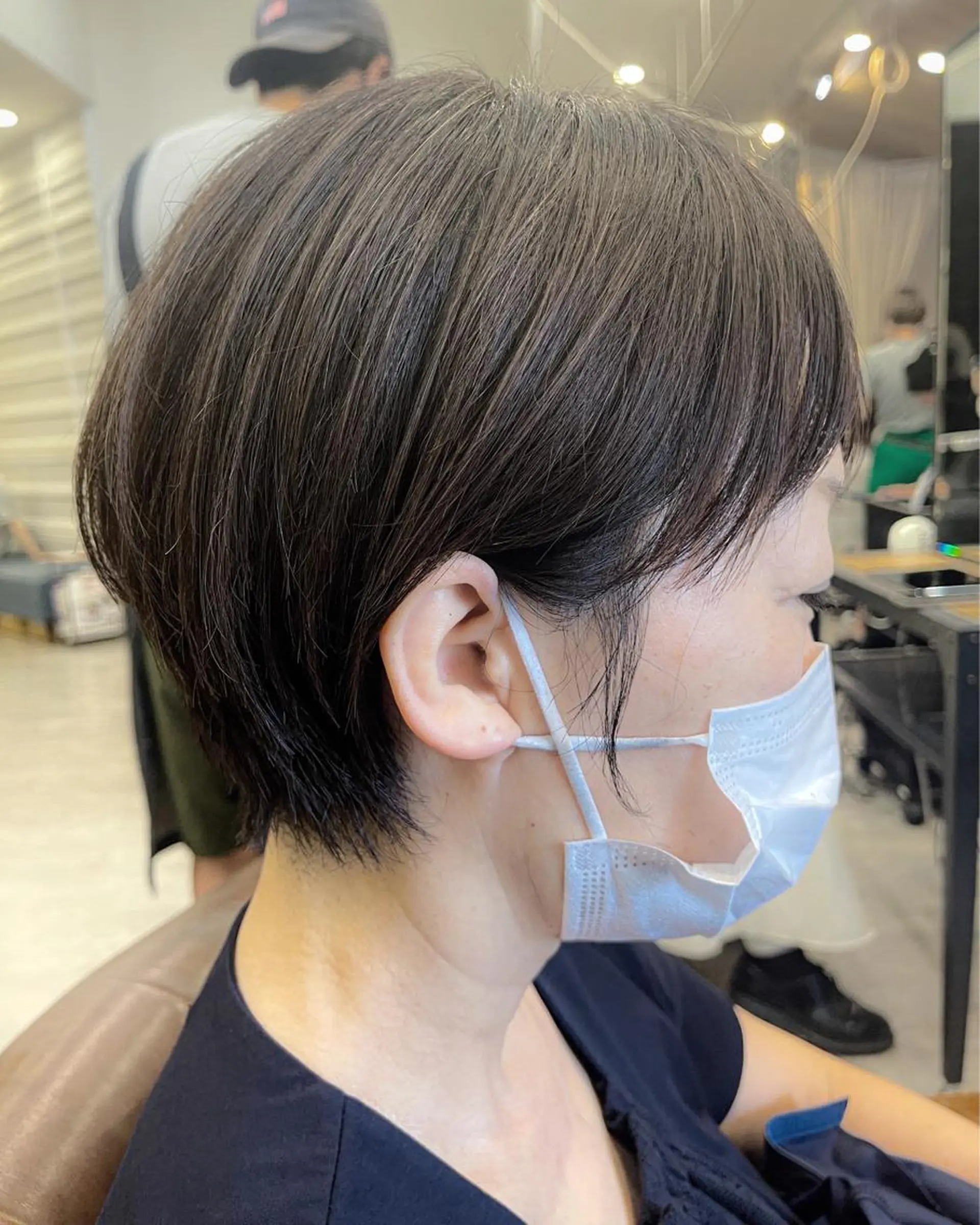 ショート カラー ベージュカラー オリーブベージュ ショートヘア OAK溝の口 𖠋SHINYAのヘアスタイル