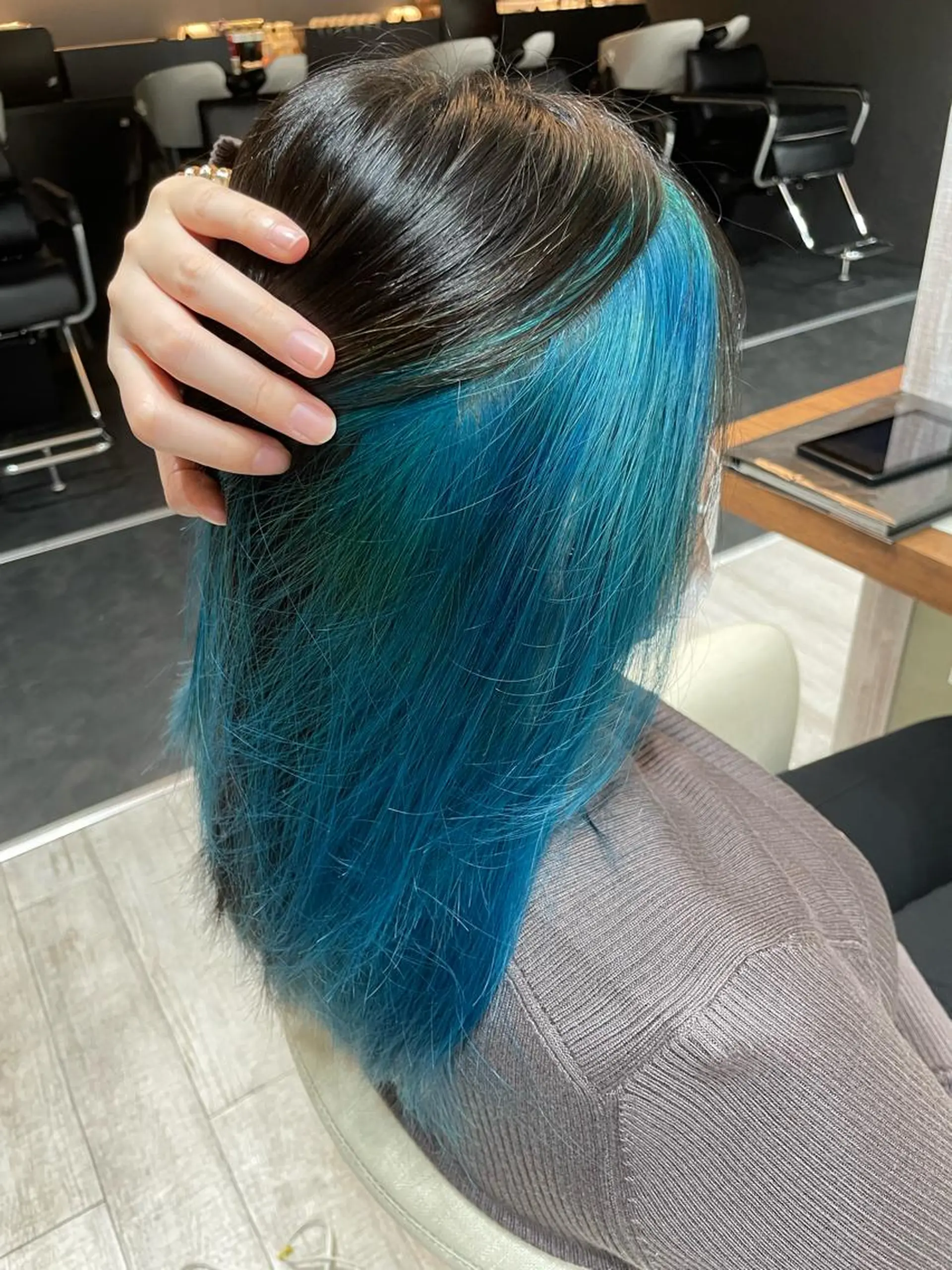 ロング カット ヘアカラー トリートメント 上野湧太 髪質改善/艶カラーのヘアスタイル