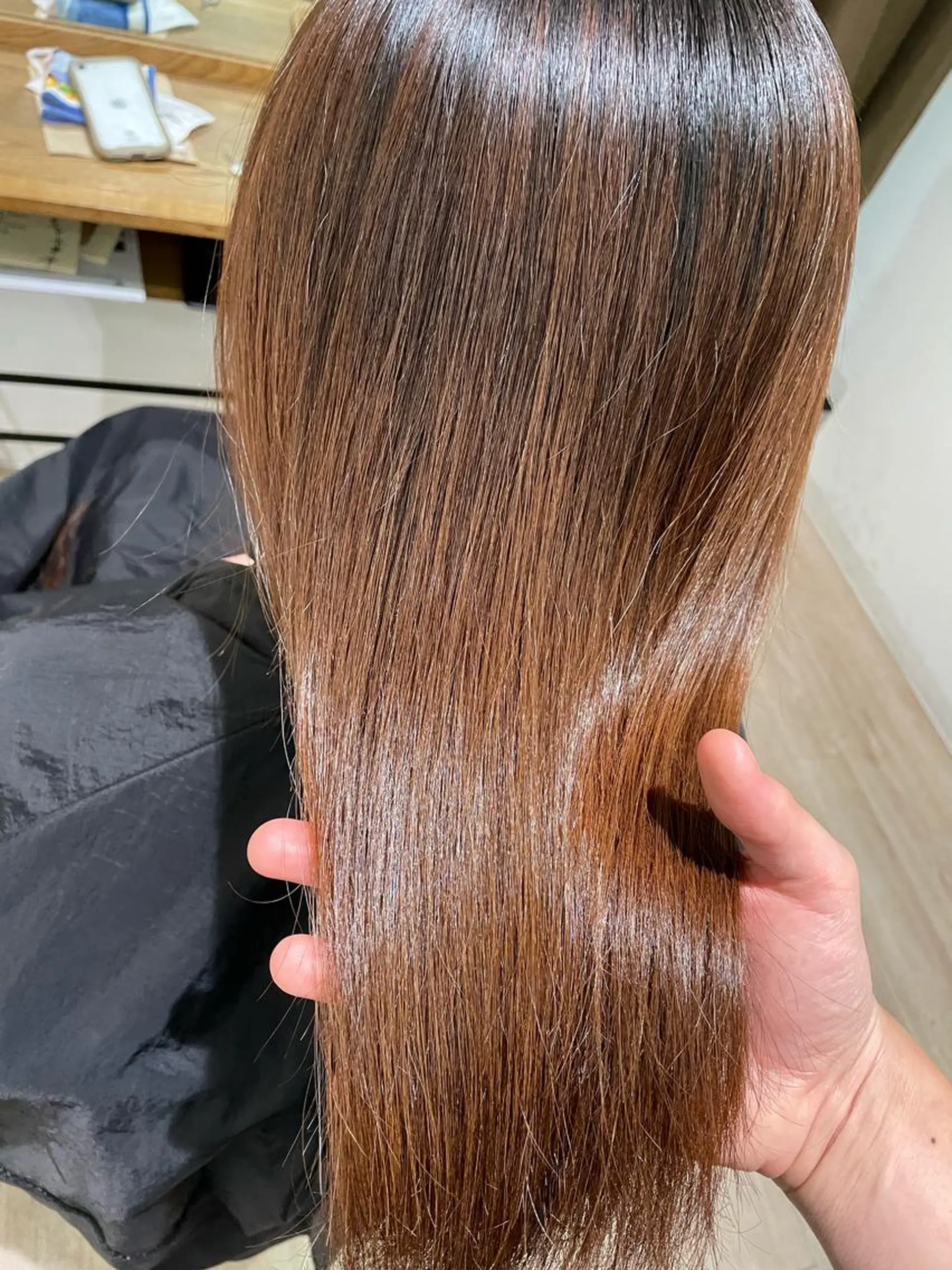 ロング カラー パーマ 関西センターパート メンズモデル募集のヘアスタイル