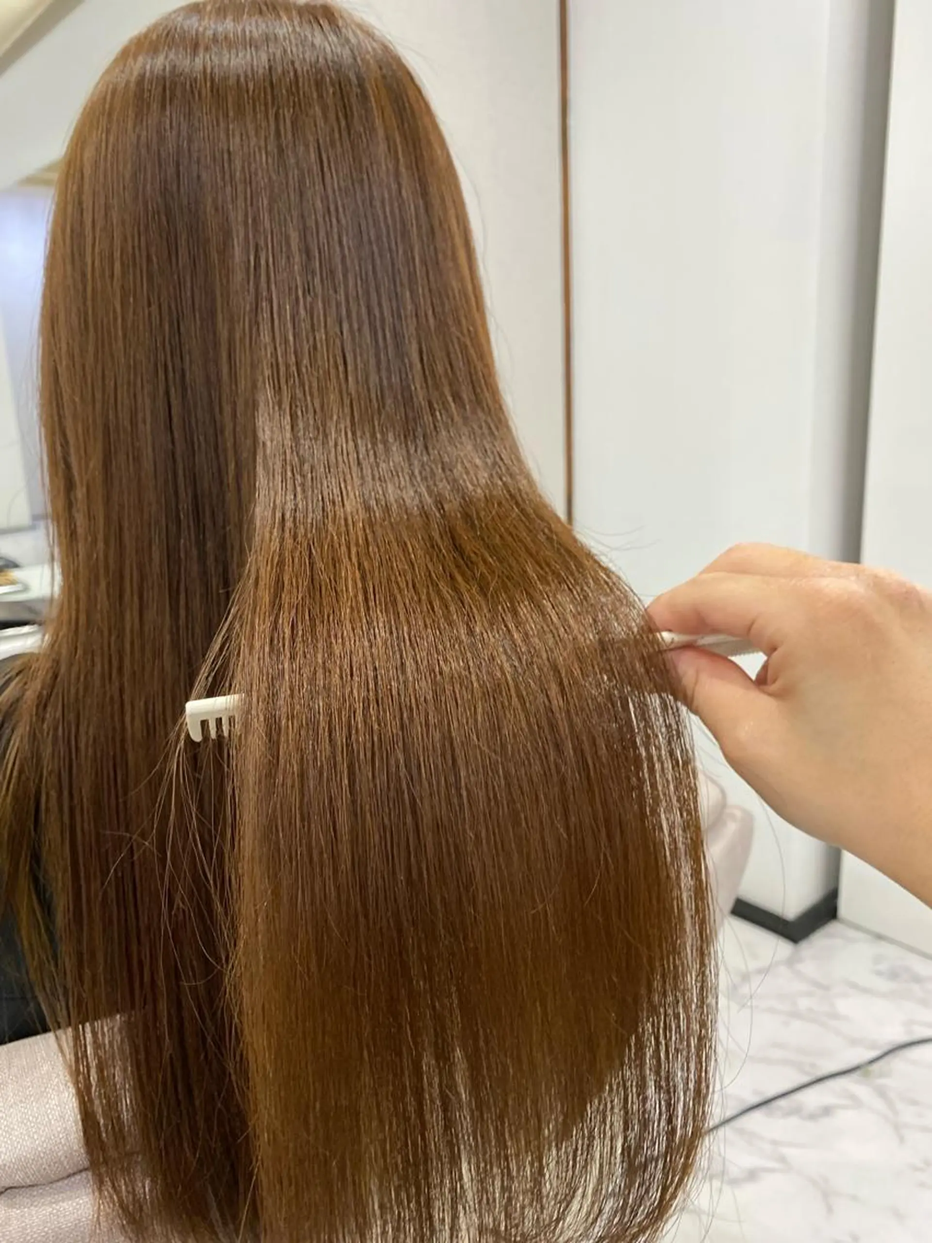 ロング レイヤー/ウルフ/ 縮毛矯正/照井友梨のヘアスタイル