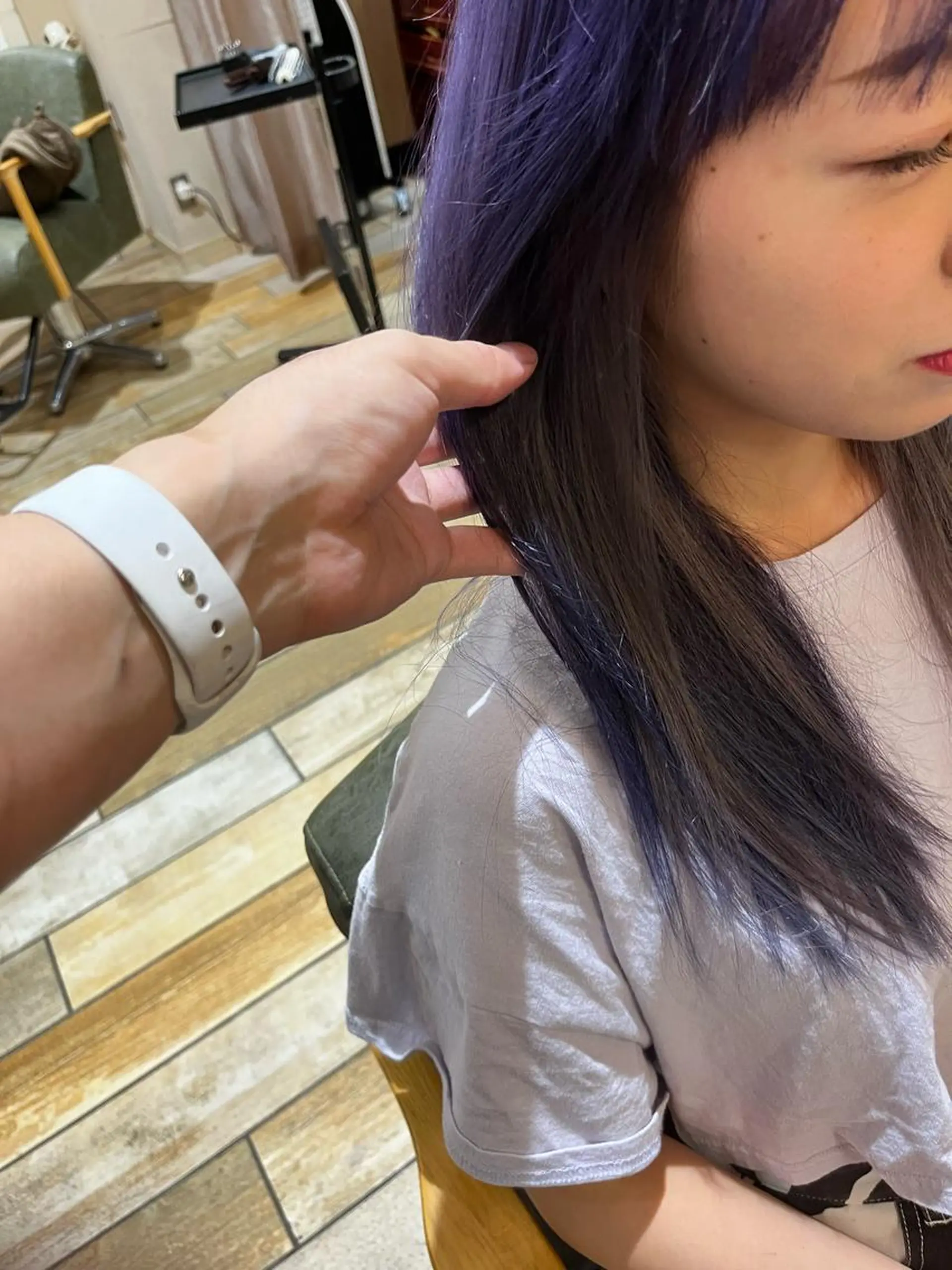 ロング カラー デザインカラー ダブルカラー ヘアカラー トリートメント 個性派ウルフ/メンズ /ブリーチ/渋谷のヘアスタイル