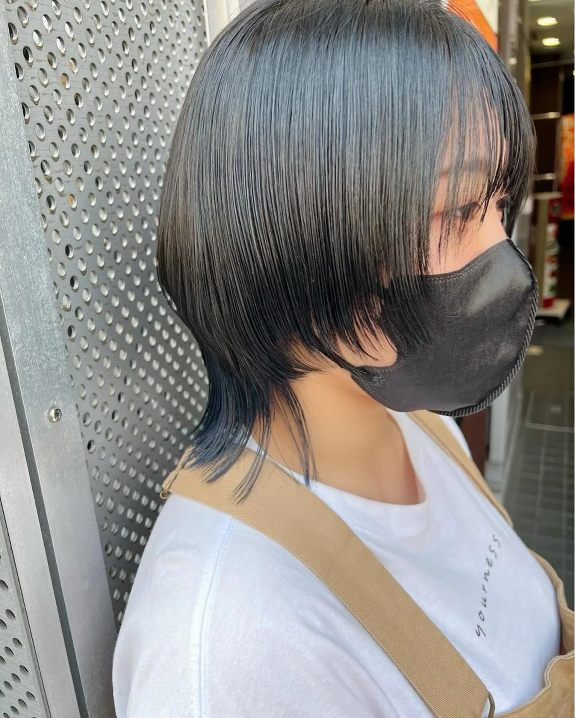 ショート カラー ブルーカラー ショートヘア ウルフカット モテ髪🌈細矢 森平のヘアスタイル