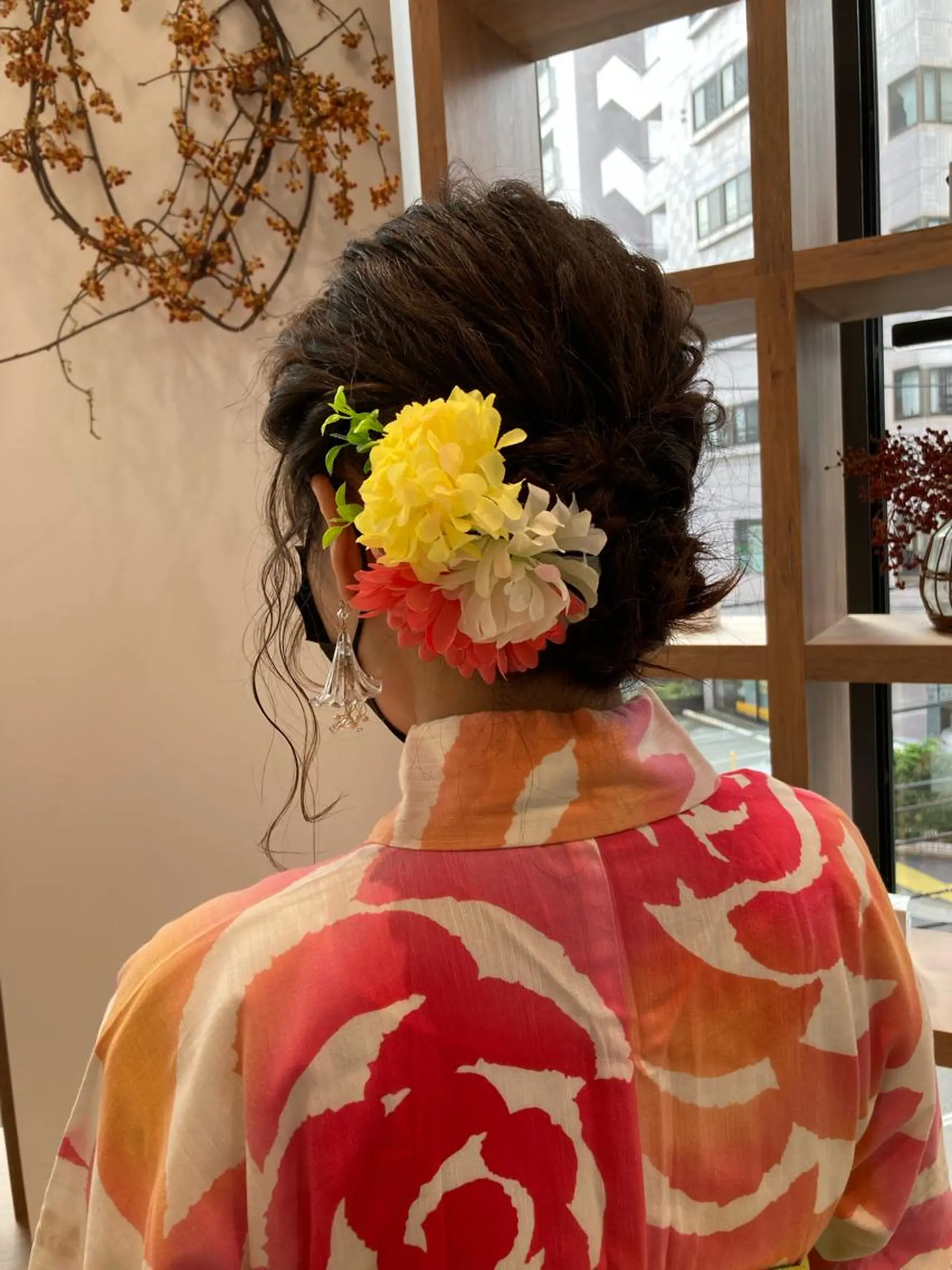 セミロング ヘアアレンジ 一ノ瀬 蘭のヘアスタイル