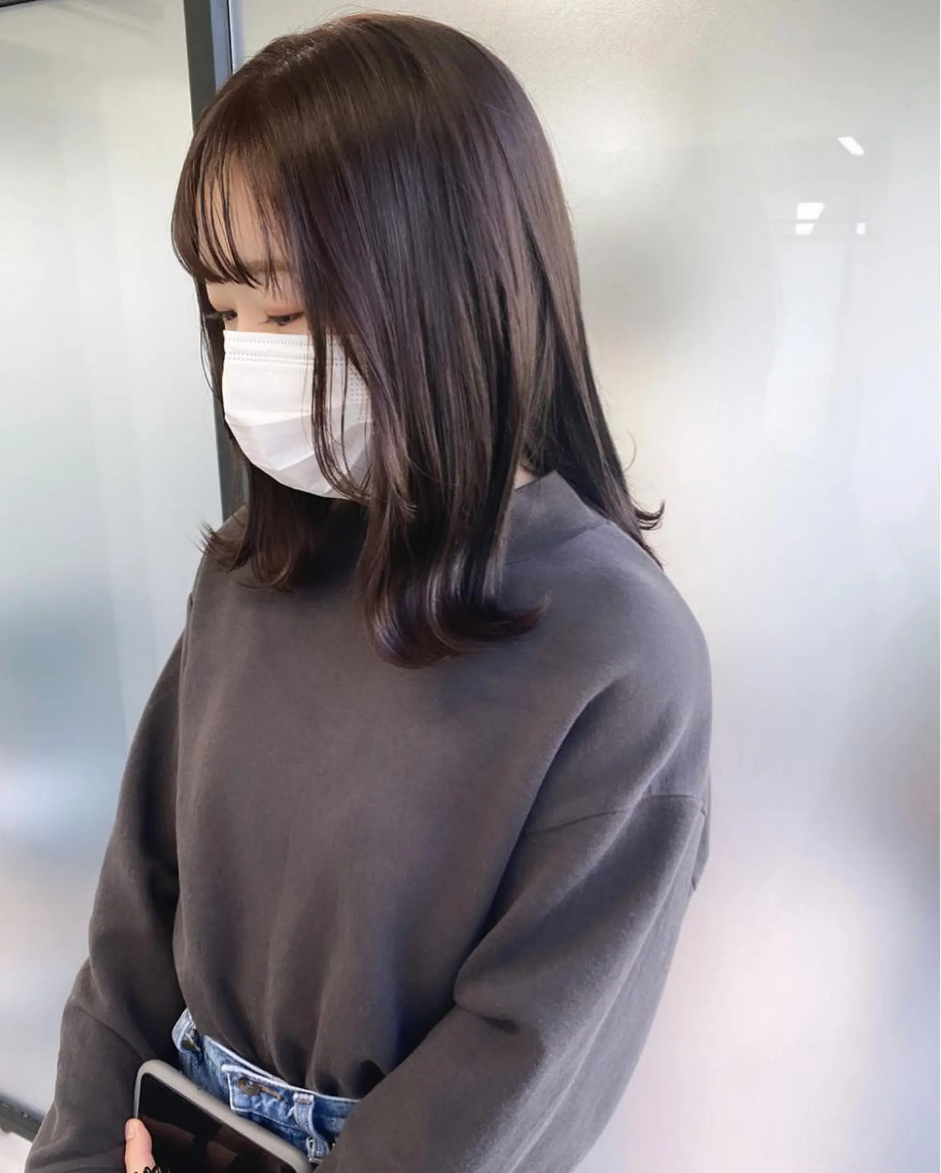 ミディアム カラー カット ヘアカラー マンツーマン半個室 tamuraのヘアスタイル