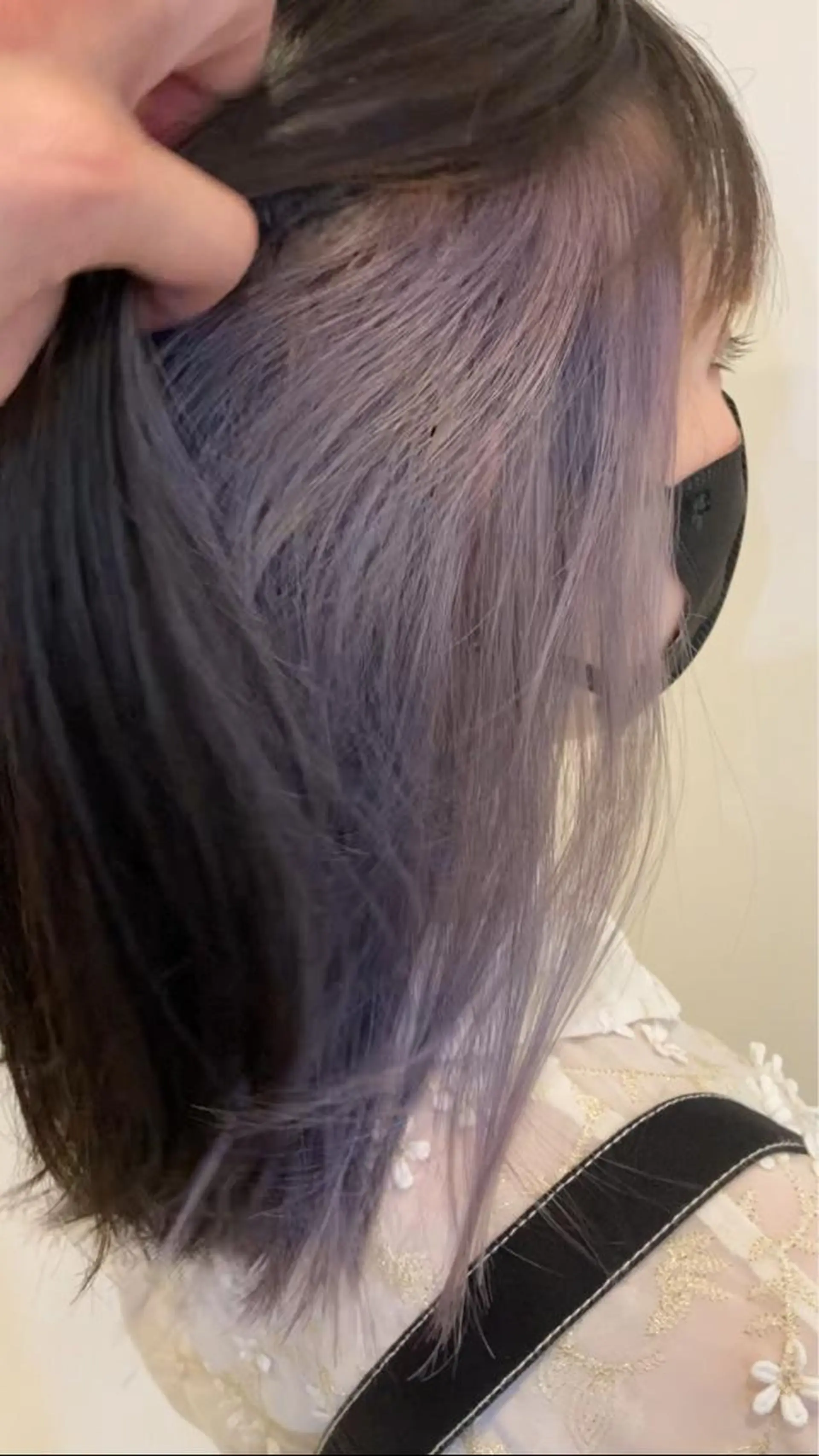 ミディアム カラー ブリーチ ラベンダーカラー 透明感カラー/韓国風 /髪質改善/ゴトウのヘアスタイル