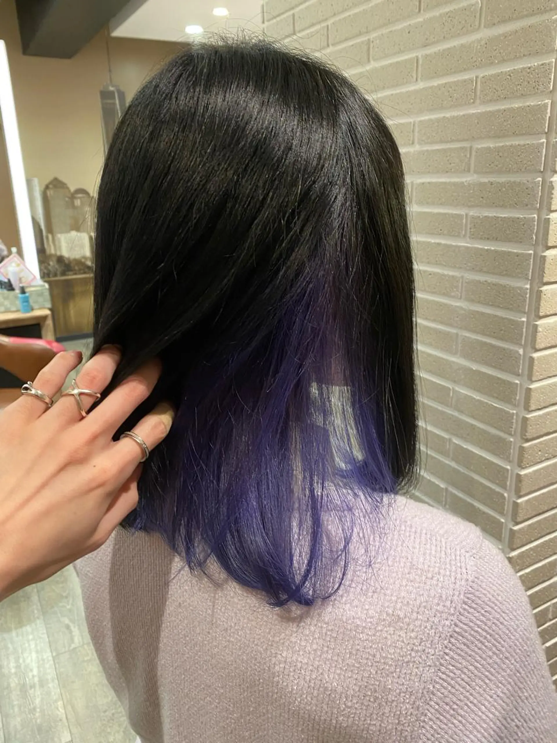 ミディアム アッシュ ボブ 髪質改善 レイヤーカット カット ヘアカラー ショート〜ミディアム 喜多司のヘアスタイル