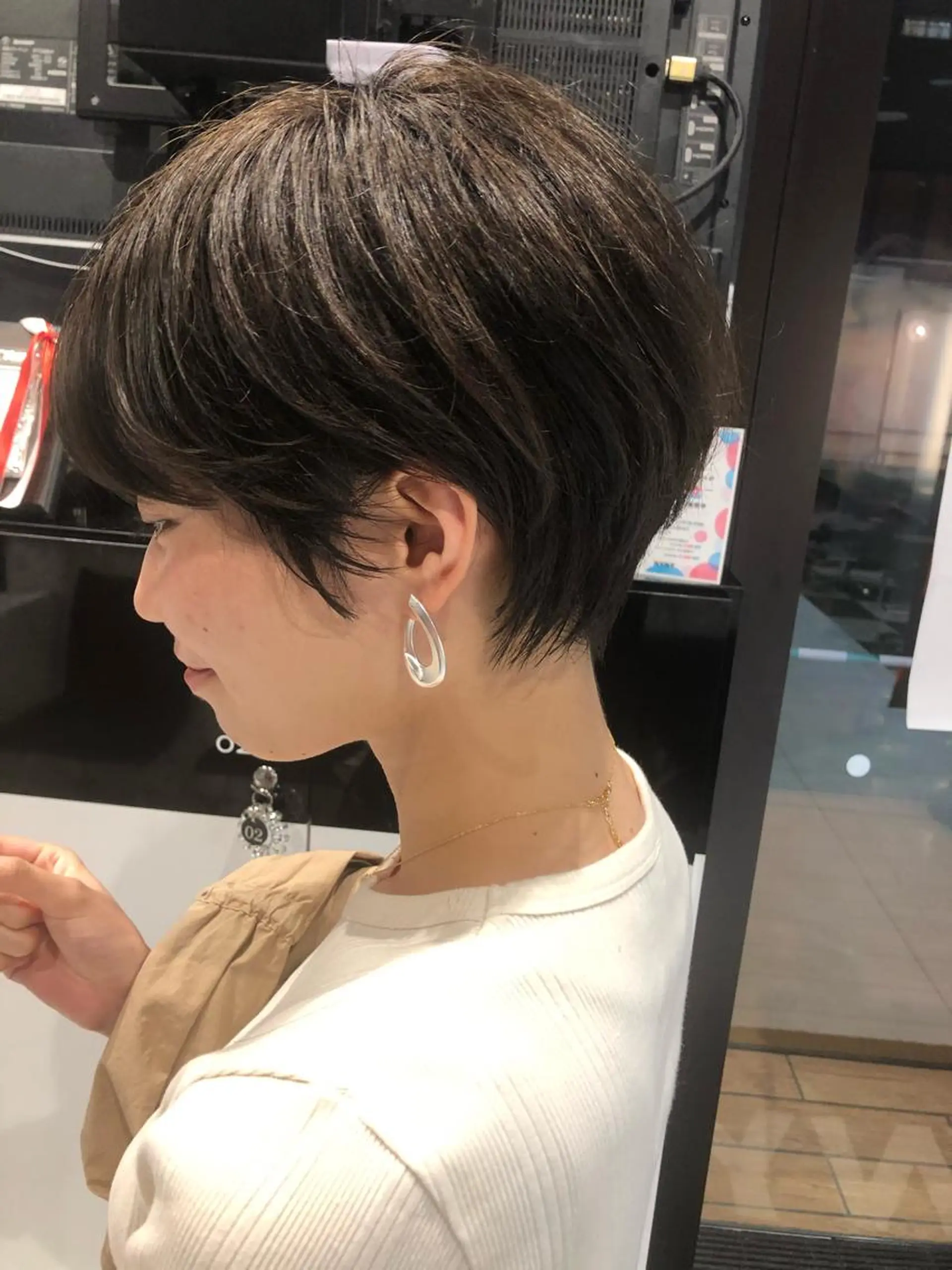 ショート カラー ショートボブ ボブ ショートヘア メンズヘア特化 崎田 成人のヘアスタイル