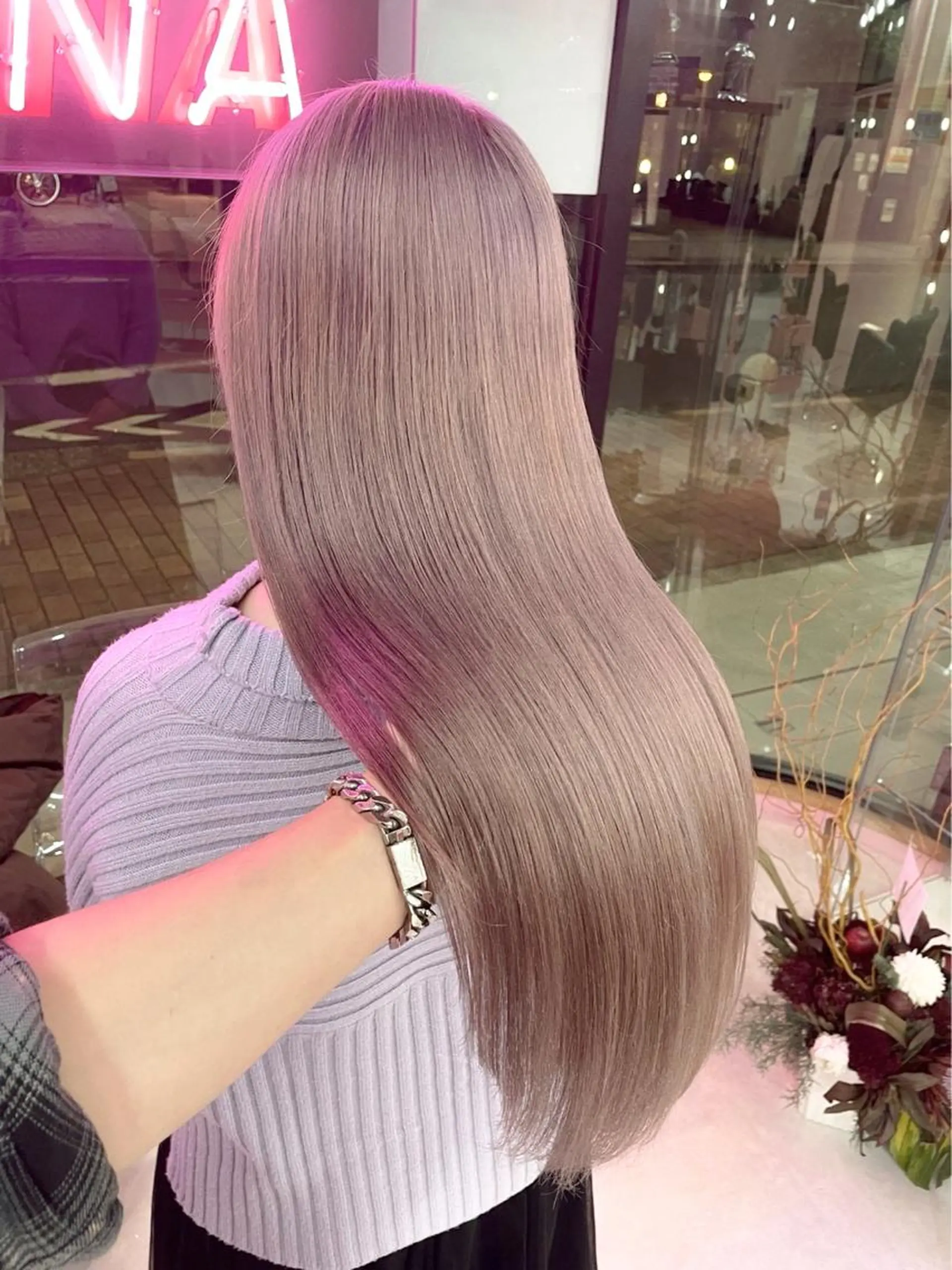 セミロング ヘアカラー トリートメント ヘアセット 柔らかカラー/ レイヤーYUTO🧋のヘアスタイル