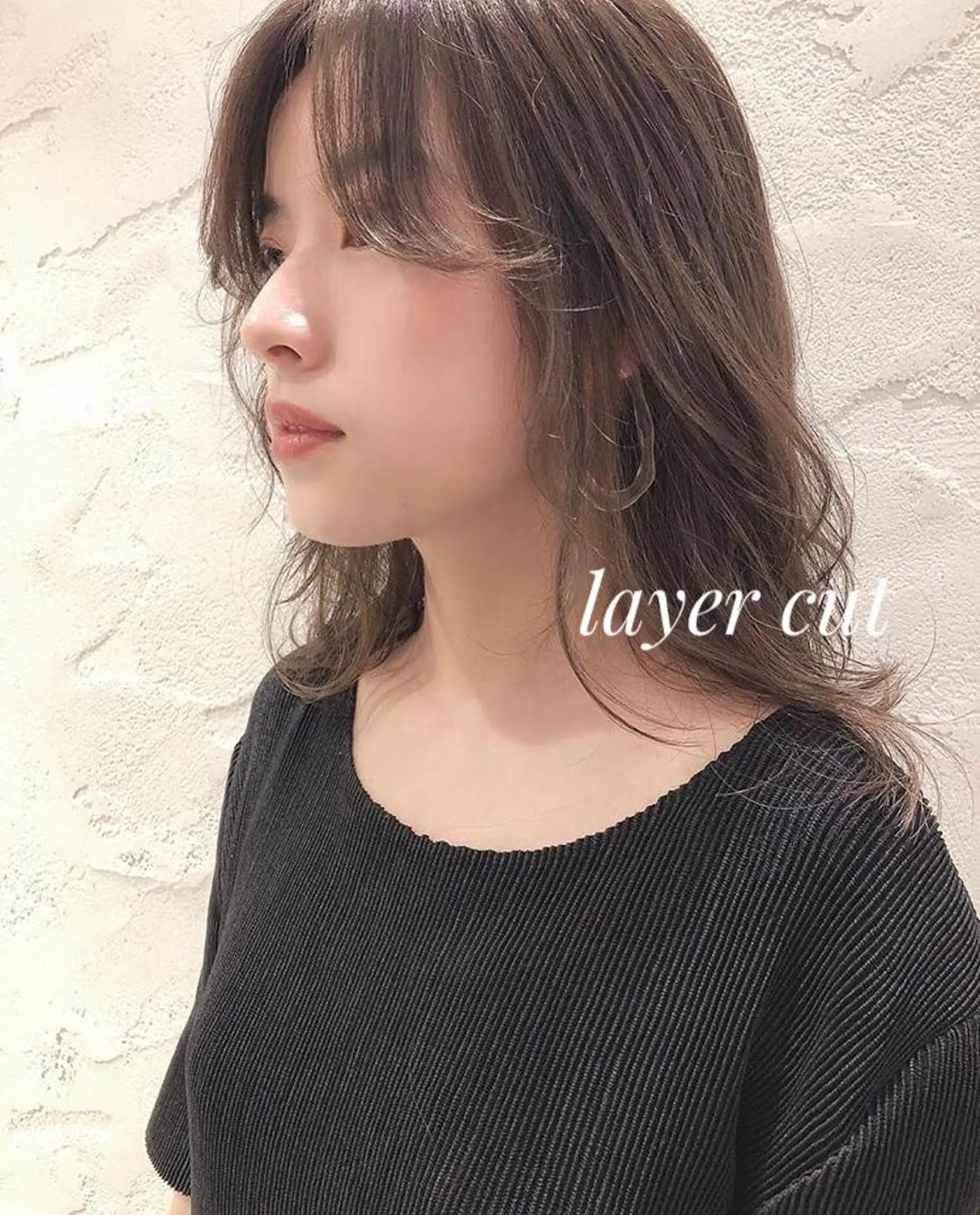 セミロング 韓国風ヘア カット ✨透明感ケアカラー✨ 長野ゆきなのヘアスタイル