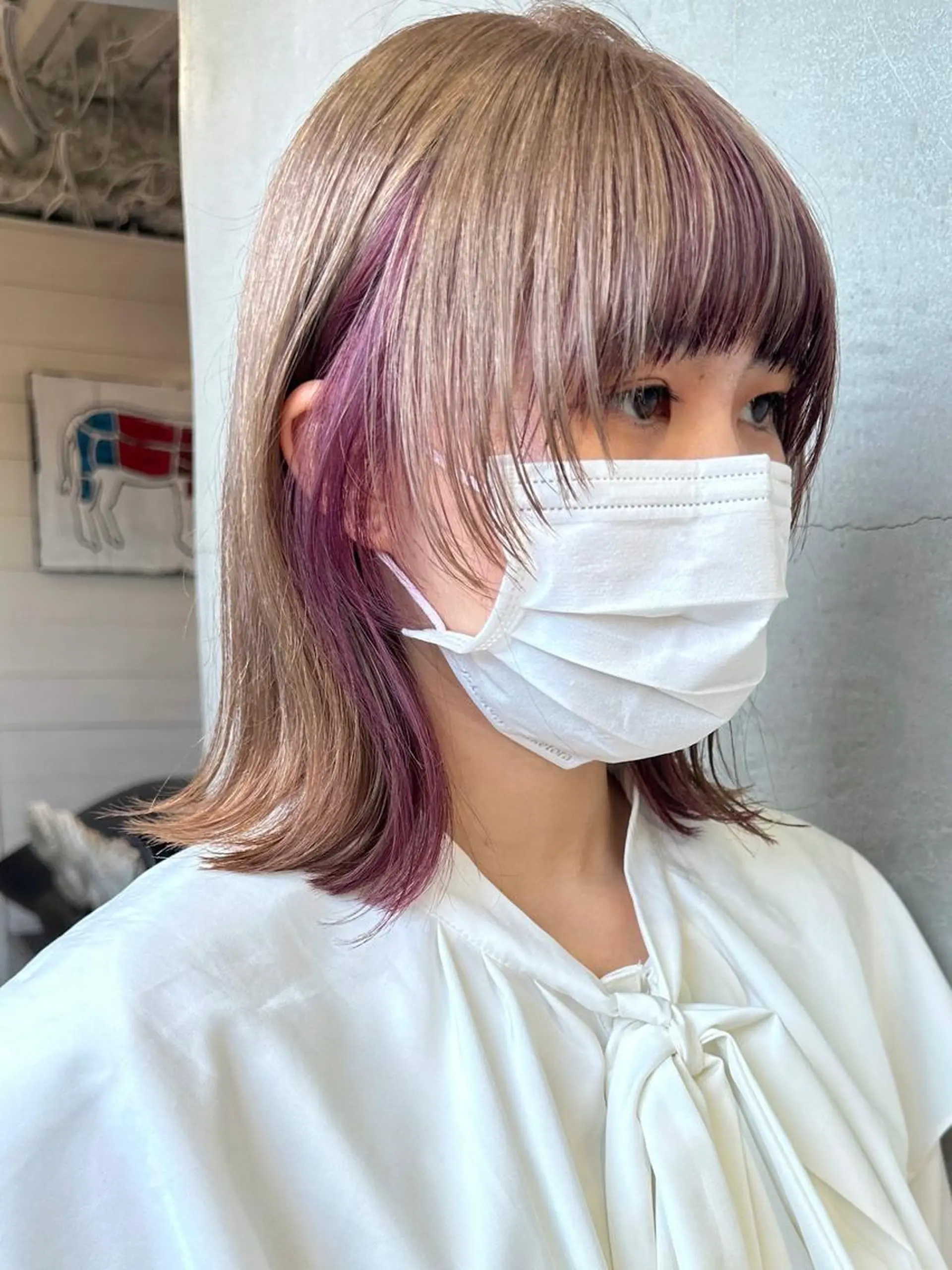 ミディアム カラー ブリーチダブルカラー 【koide】のヘアスタイル