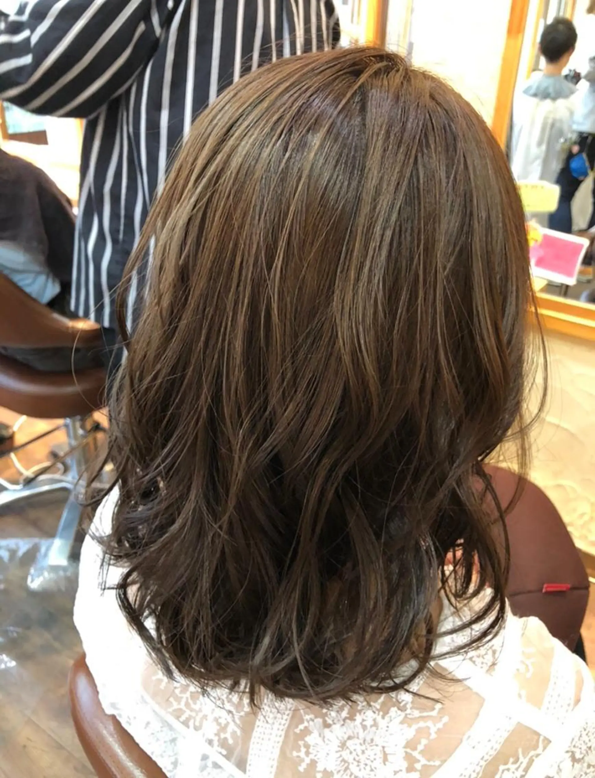 ミディアム カラー ベージュカラー ✨🌿大人可愛い愛さ れhair🌿✨松本のヘアスタイル