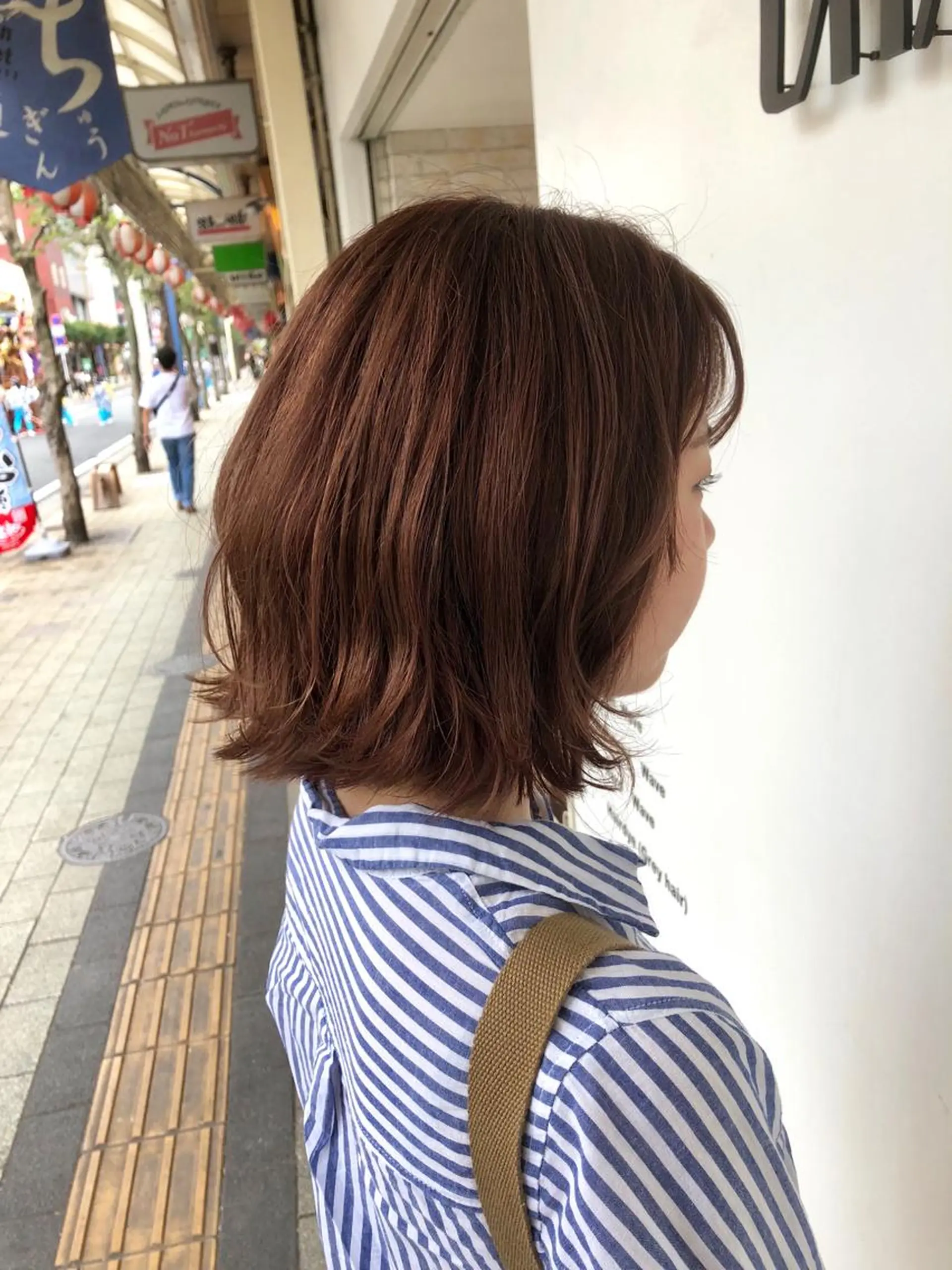 ショート カラー バレイヤージュ ブラウンカラー ハイライトカラー ハイライト レイヤーカット 東條 克義のヘアスタイル