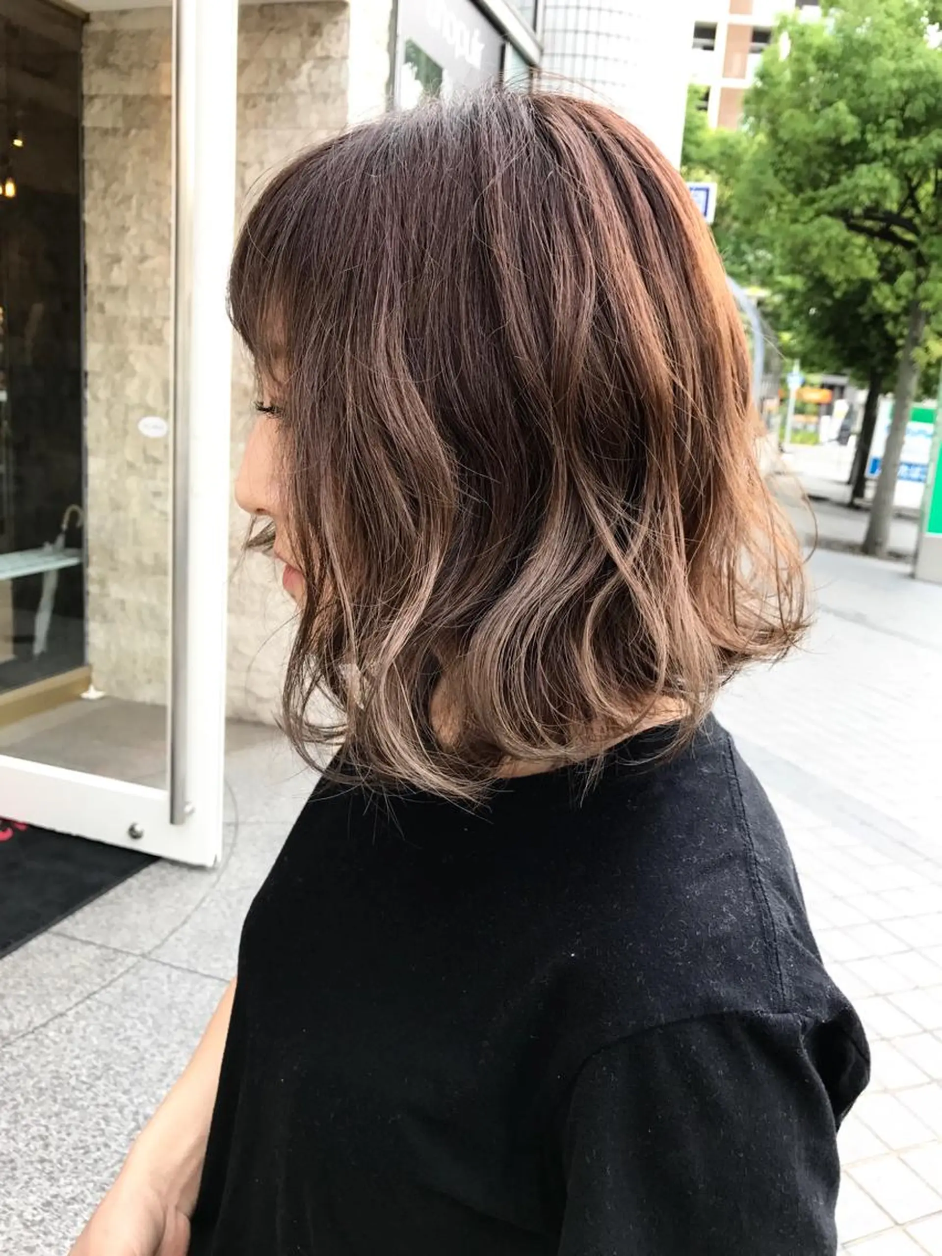 ショート カラー パーマ ヘアアレンジ メンズ キッズ ネイル マツエク・マツパ 切りっぱなしボブ ボブ パーソナルカラー☆ 永尾拓也のヘアスタイル