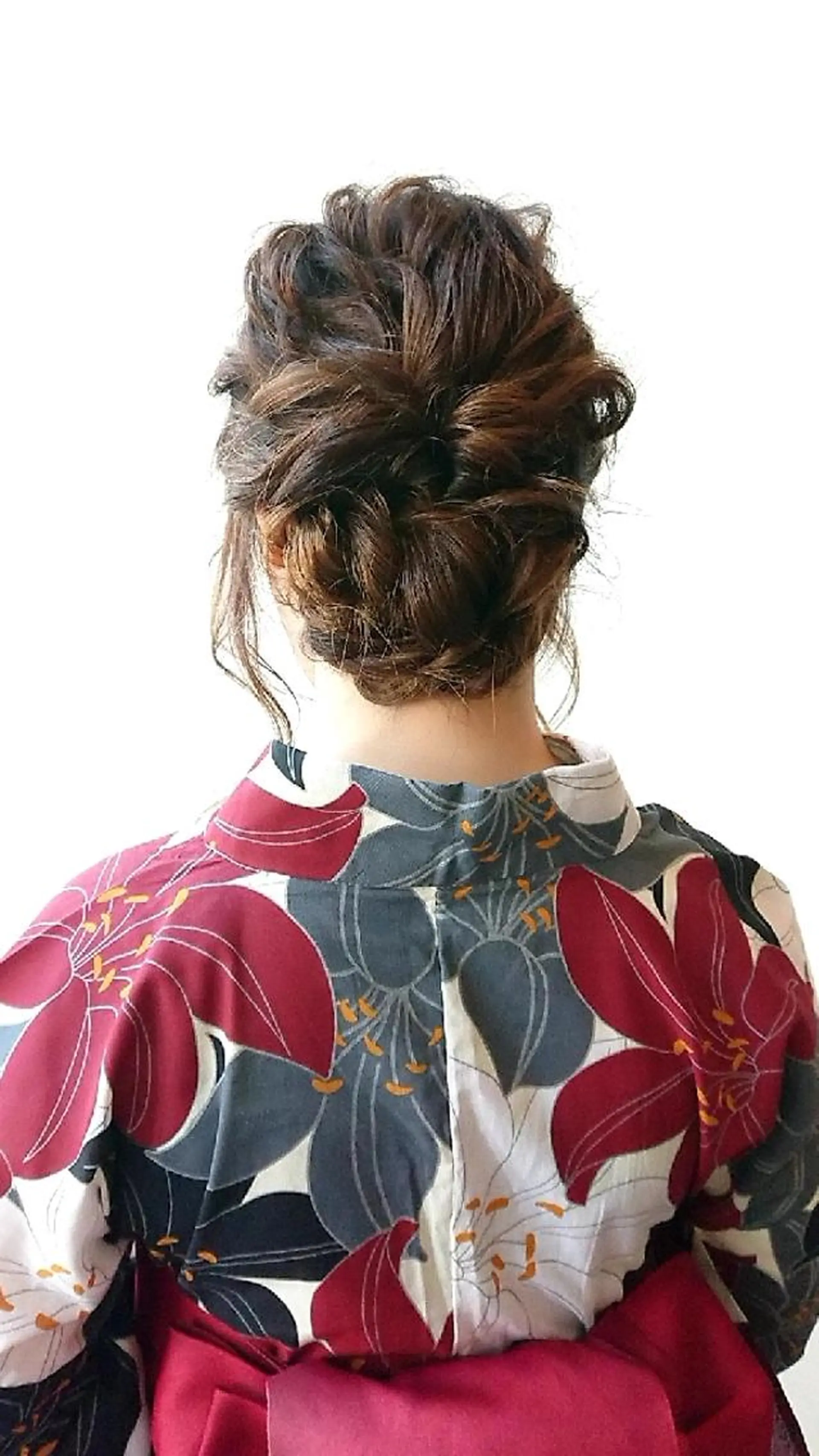 ロング 浴衣 佐野 真由美のヘアスタイル