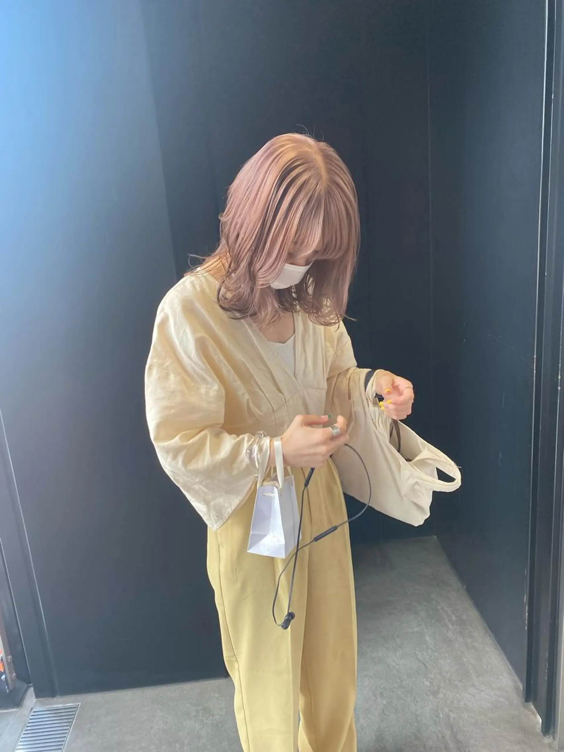 ミディアム カラー パーマ ヘアアレンジ re naのヘアスタイル