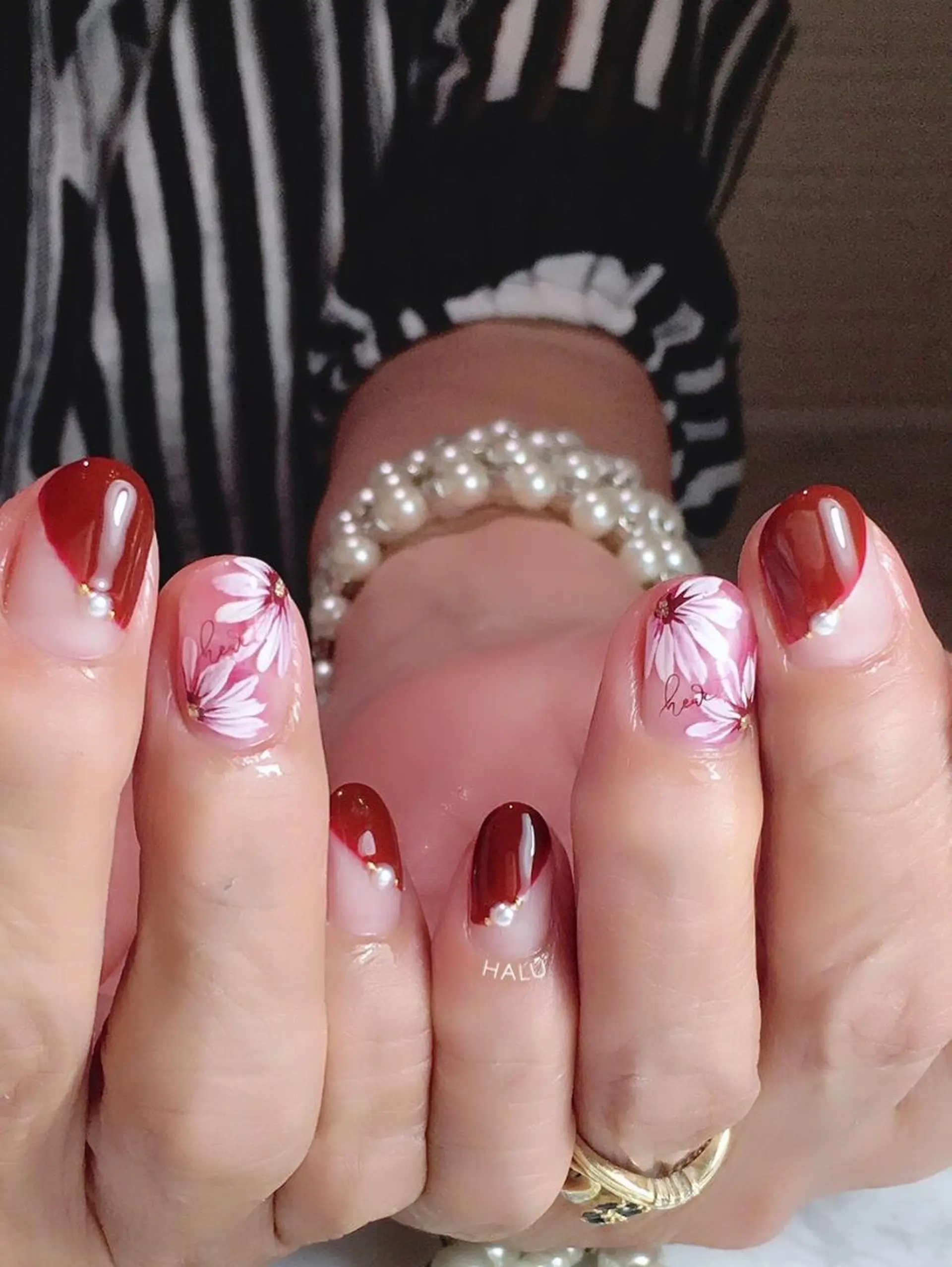 ネイル ボルドー HALU ハルのネイルデザイン