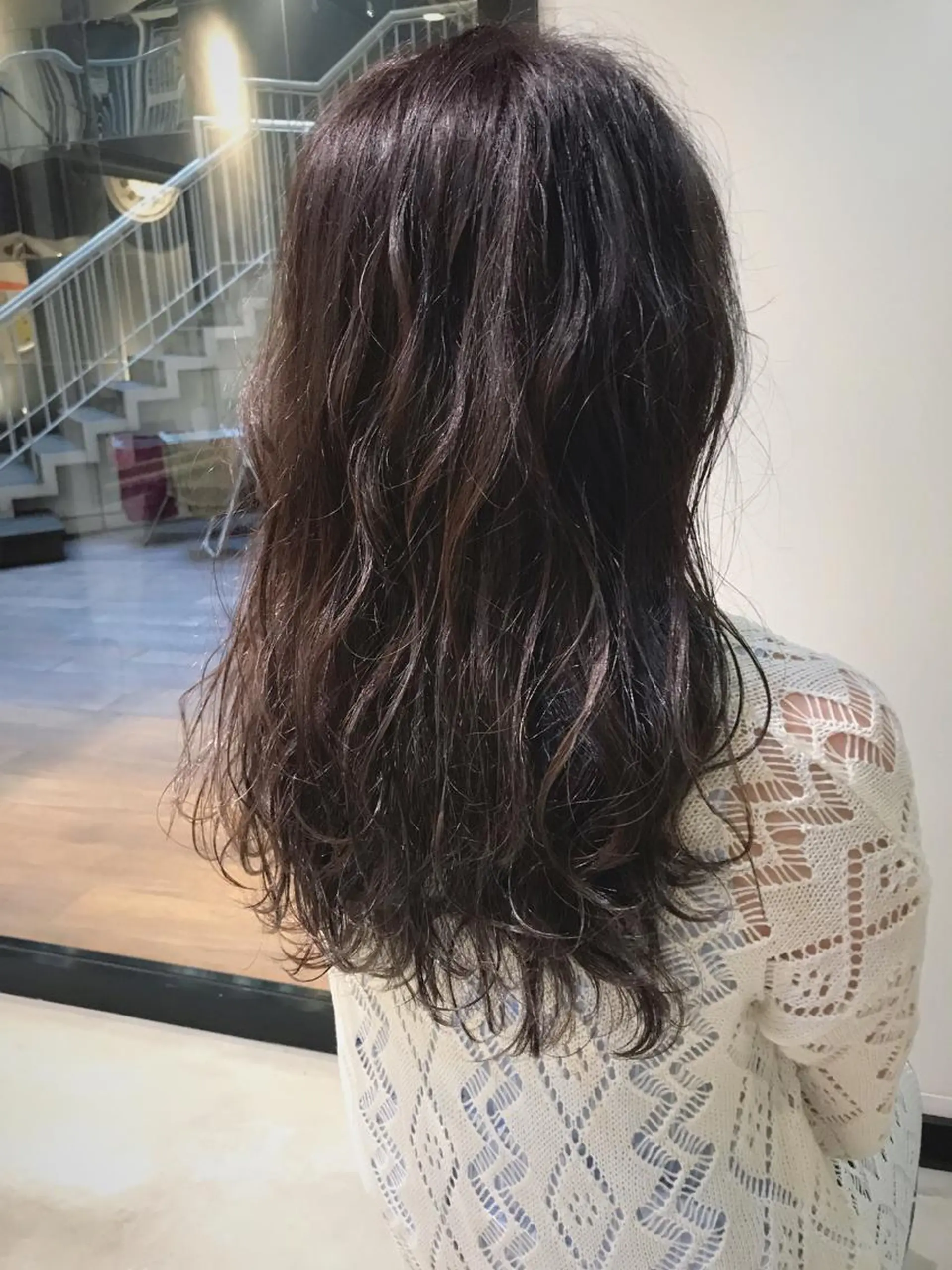 ロング カラー シルバー 松村 崇弘のヘアスタイル