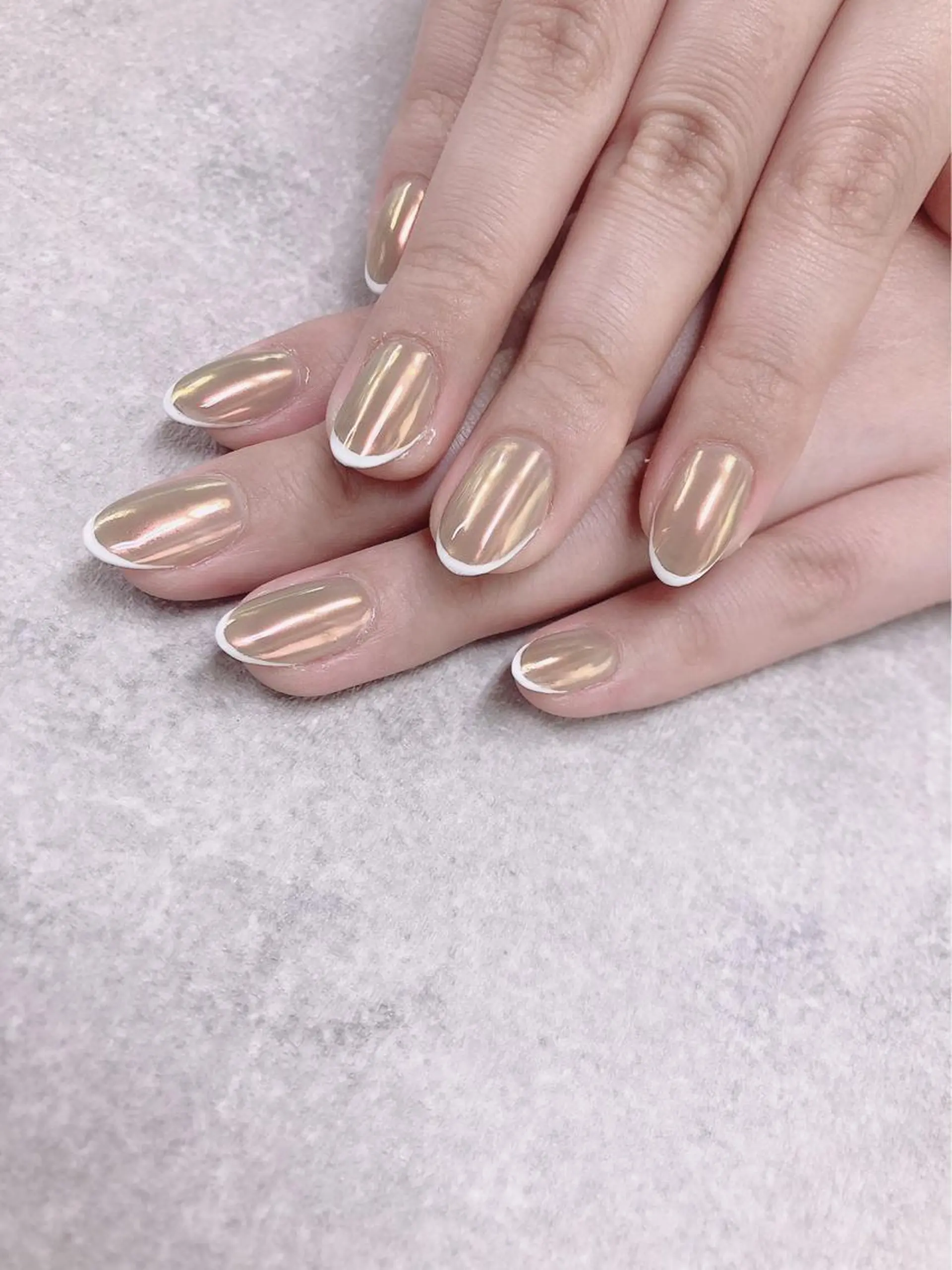 ネイル フレンチネイル ミラーネイル ハンドネイル ハンドケア FASTNAIL PLUS 新宿店のネイルデザイン