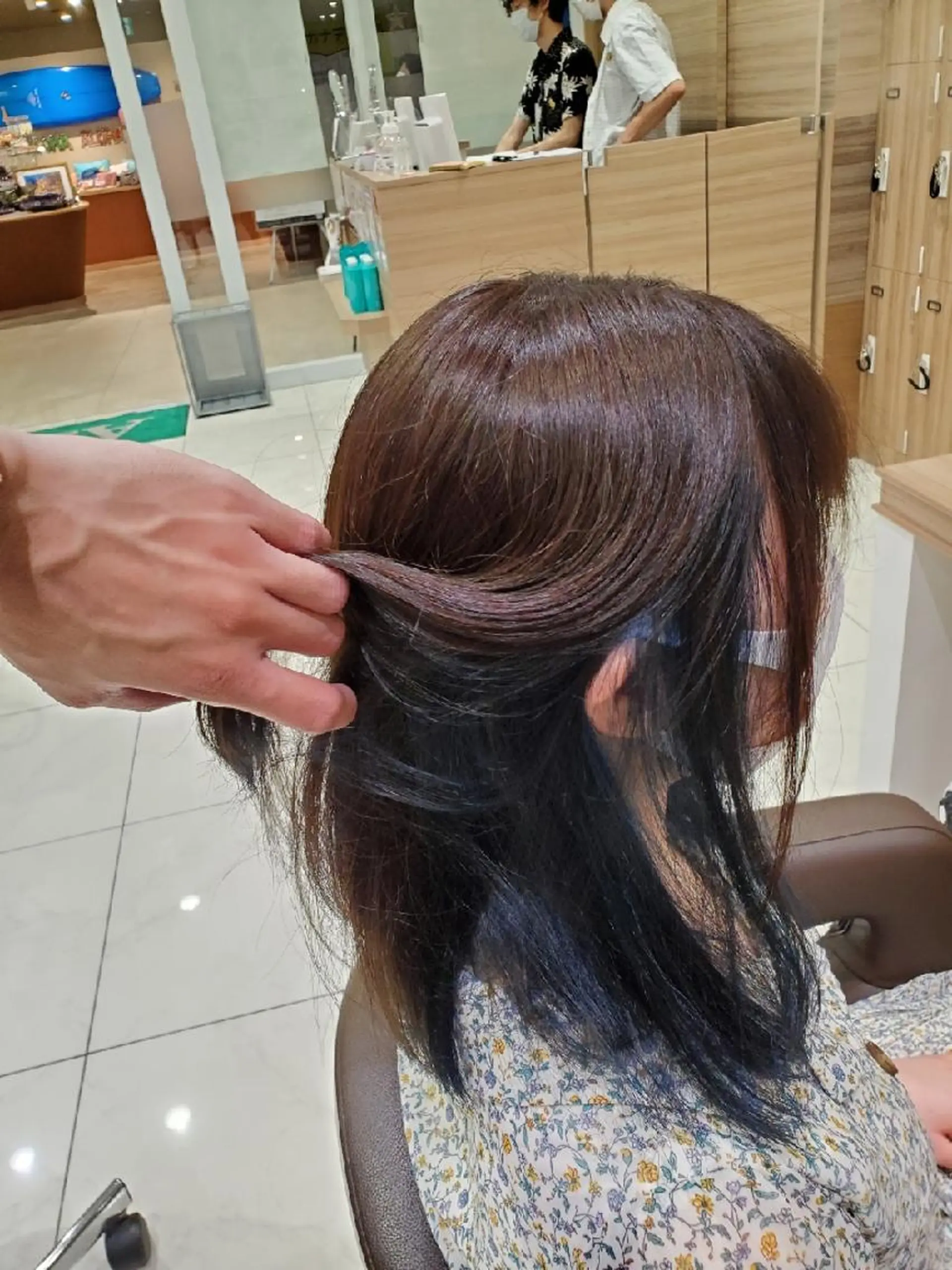 セミロング カラー アッシュ ブリーチ グレージュ イルミナカラー インナーカラー 中村 和貴 ＜Ash津田沼＞のヘアスタイル