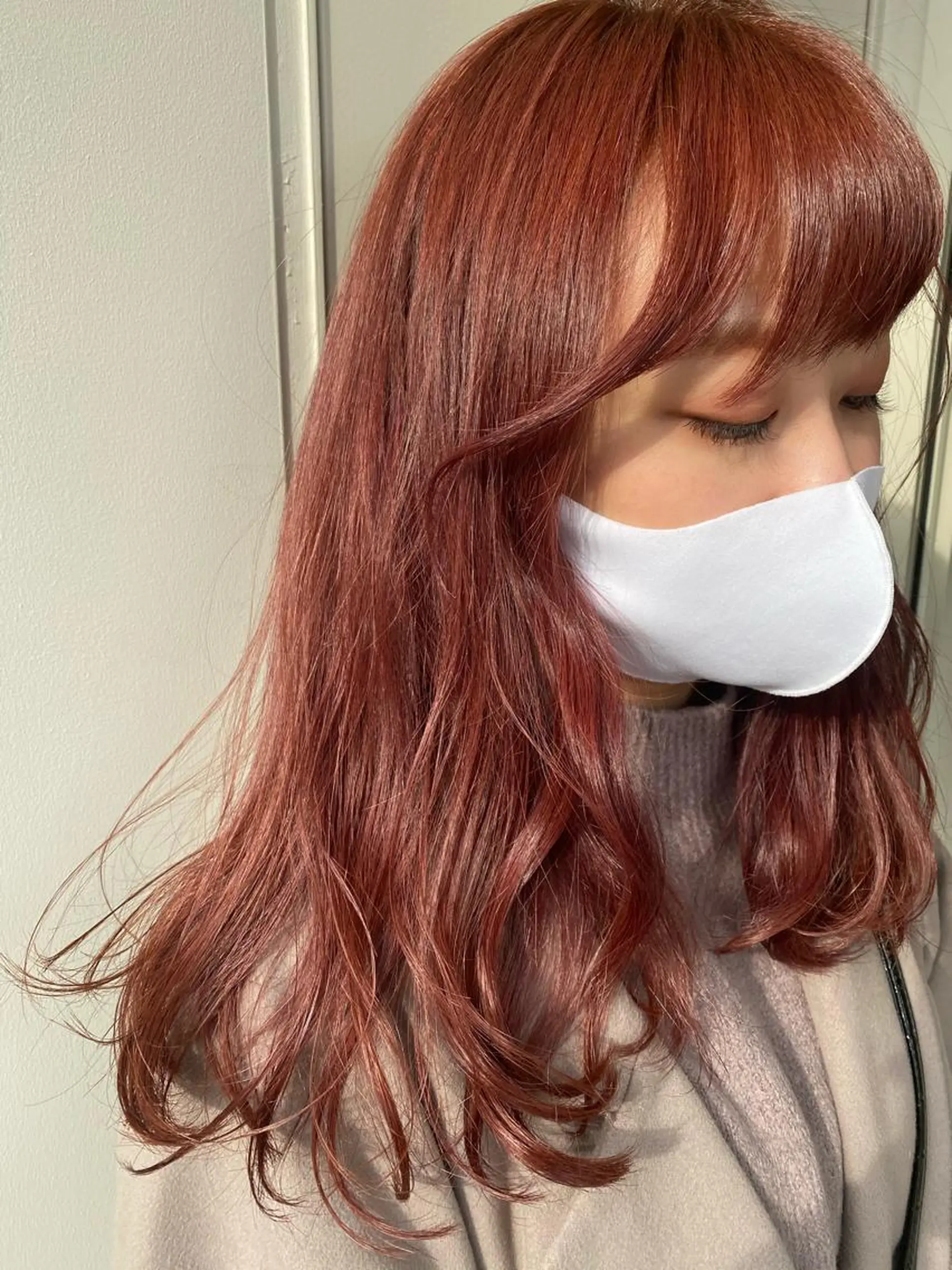 セミロング カラー ブリーチ ピンクカラー 艶カラー/似合わせ 💖Emmy💖のヘアスタイル