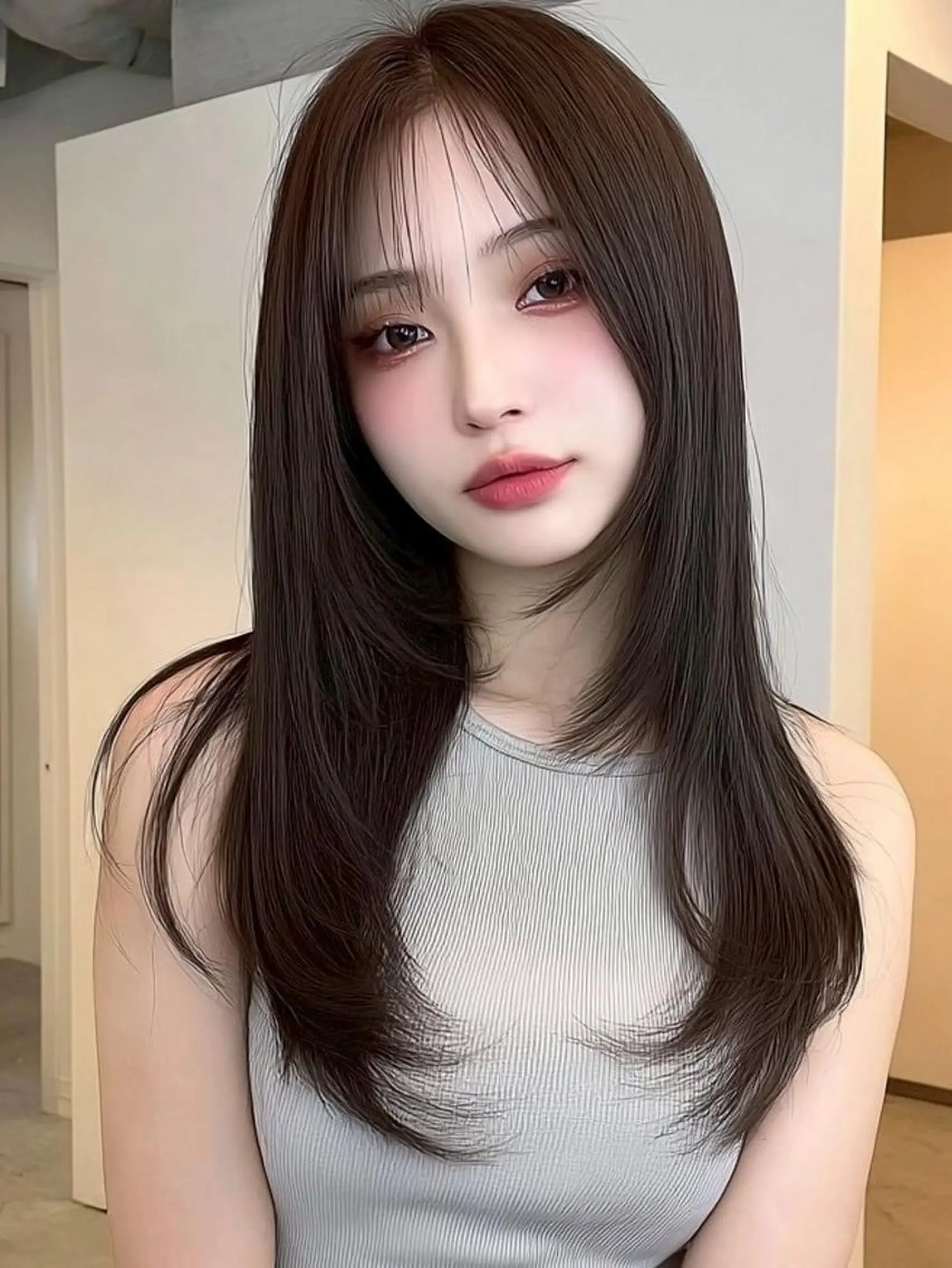 ロング 韓国風ヘア レイヤーカット KANA/天王寺 🎀🫧のヘアスタイル