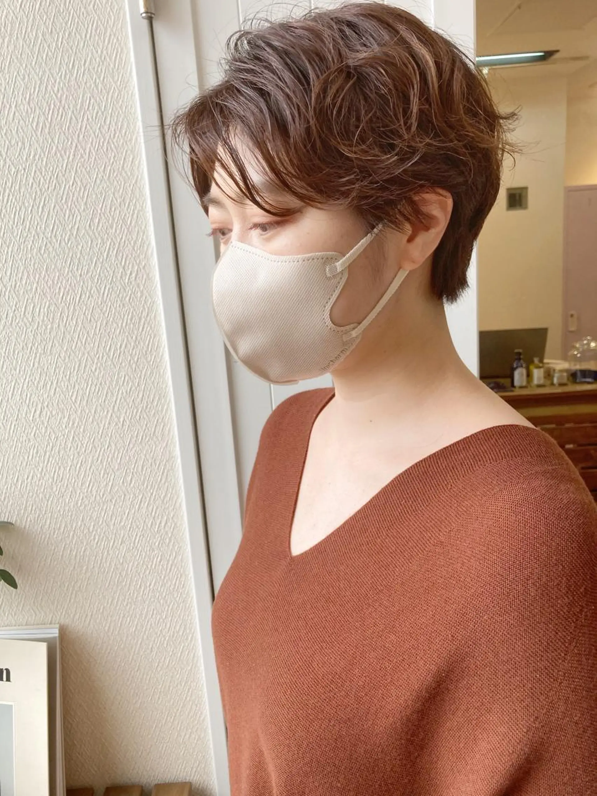 ショート カラー ハイライトカラー ハイライト ショートヘア トリートメント 小木曽智美 /ボブ/ショートのヘアスタイル