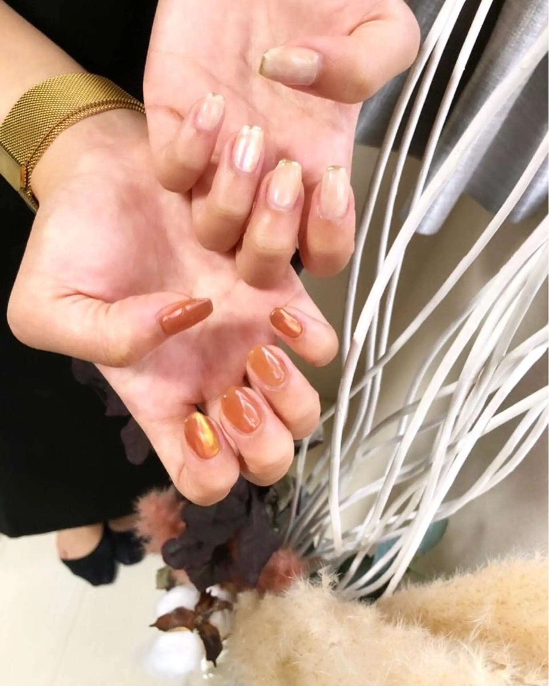 ネイル オーロラネイル フレンチネイル シンプルネイル felice nailのネイルデザイン